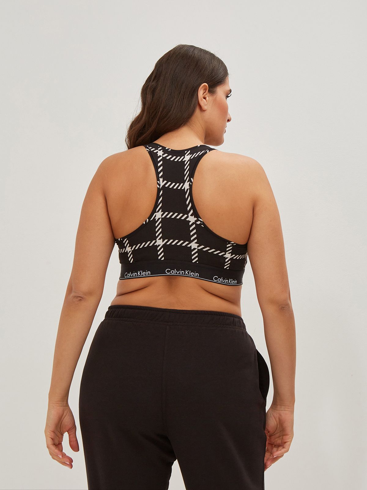 CALVIN KLEIN | Unlined Bralette Check Print