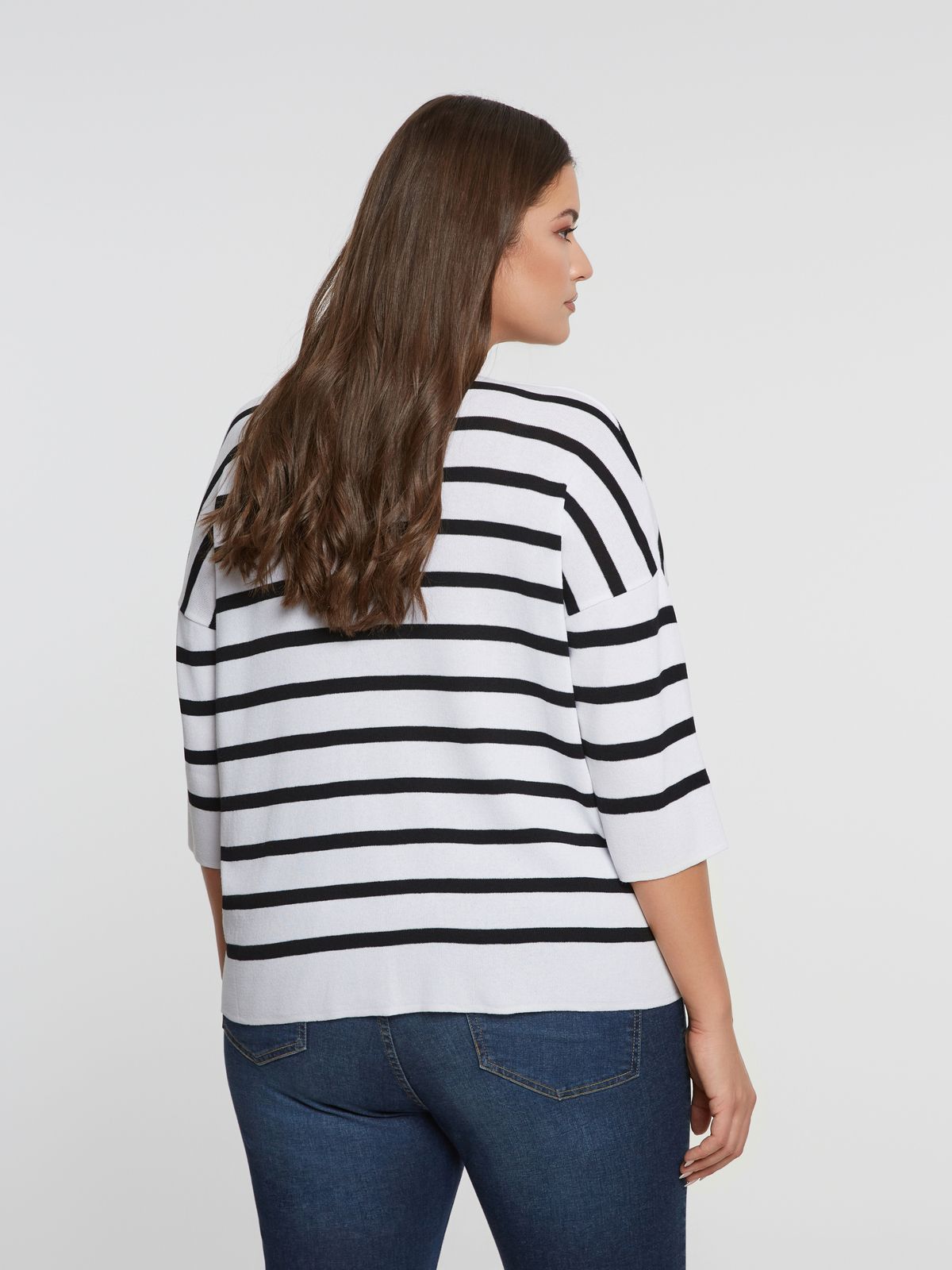 Nautical striped knit cardigan