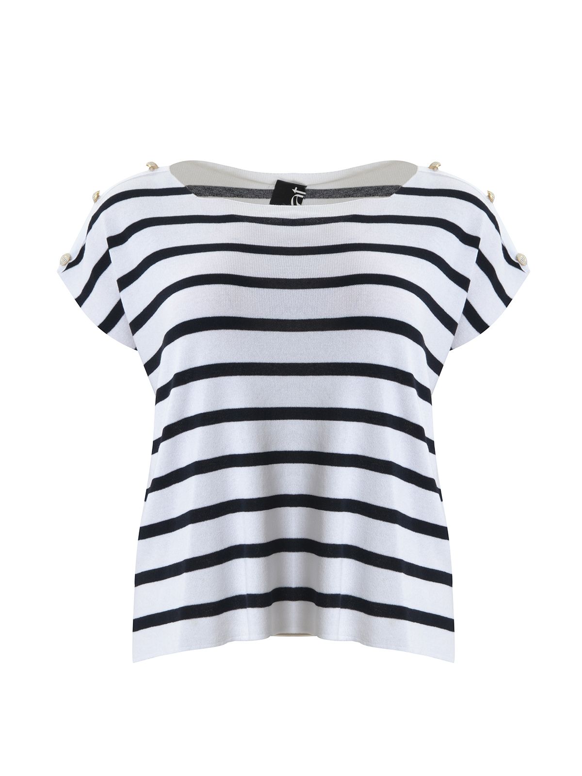 Nautical striped knit top