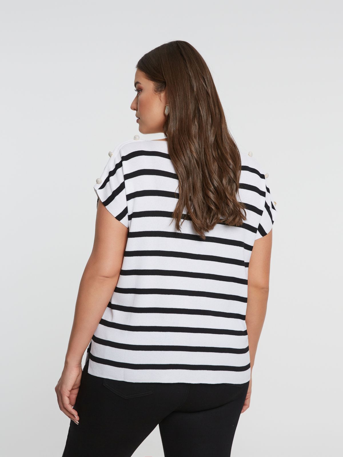 Nautical striped knit top