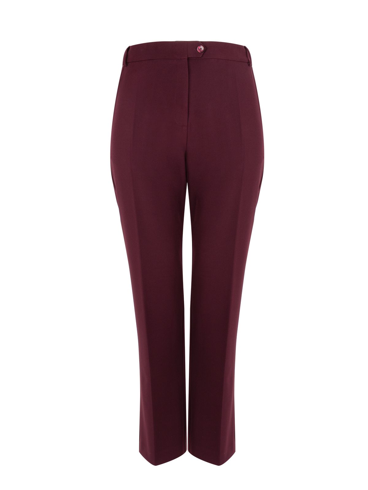 Mat Fashion Παντελόνι office-style σε ίσια γραμμή Μπορντο