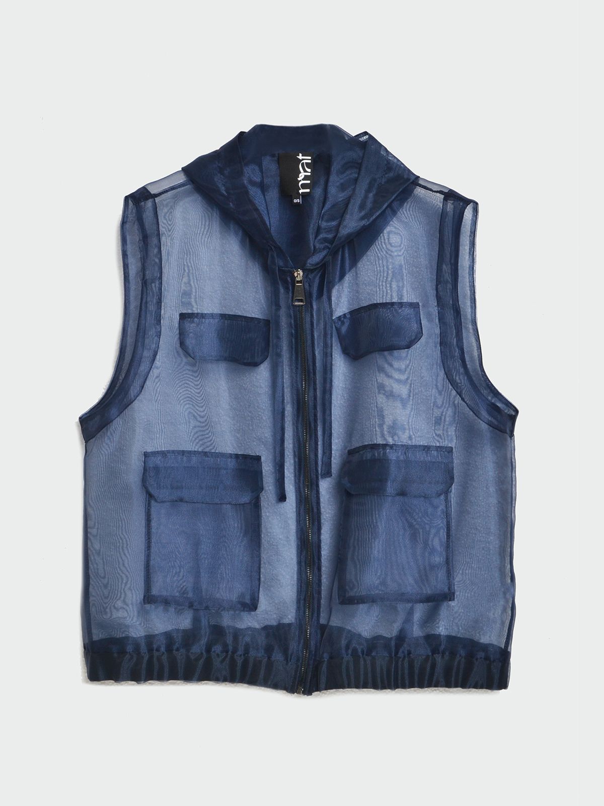 Organza hooded vest
