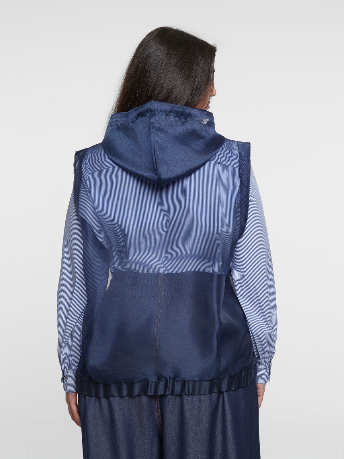 Organza hooded vest