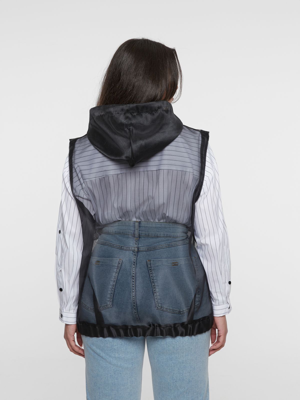 Organza hooded vest