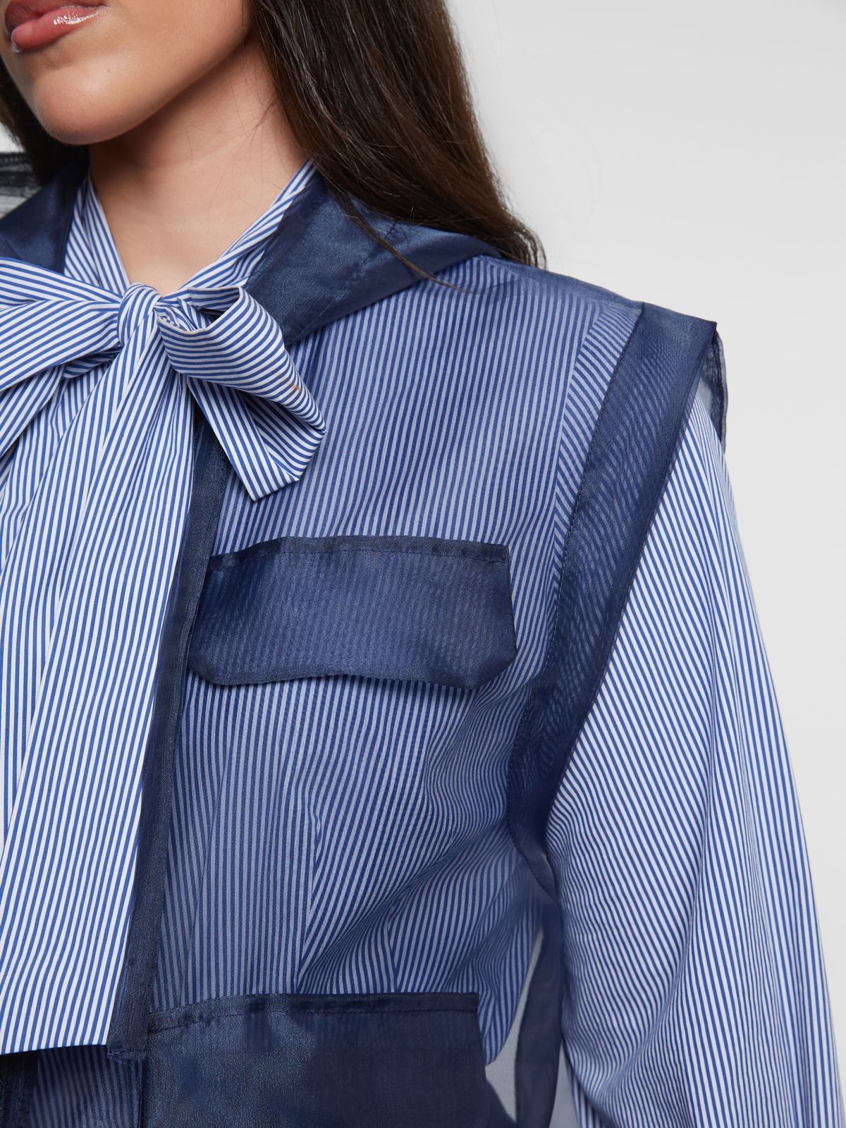 Organza hooded vest