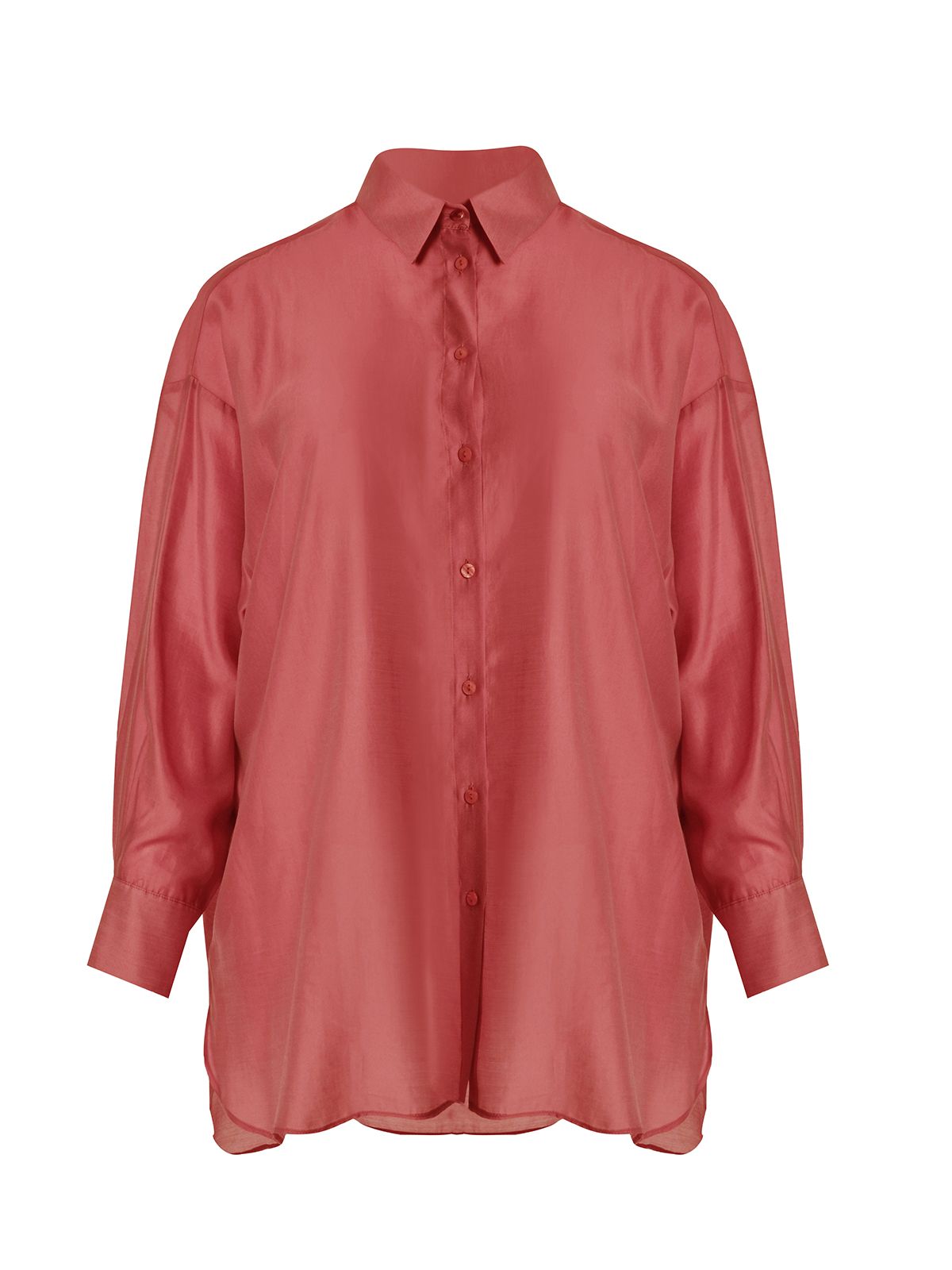 Oversized shirt in lyocell blend 