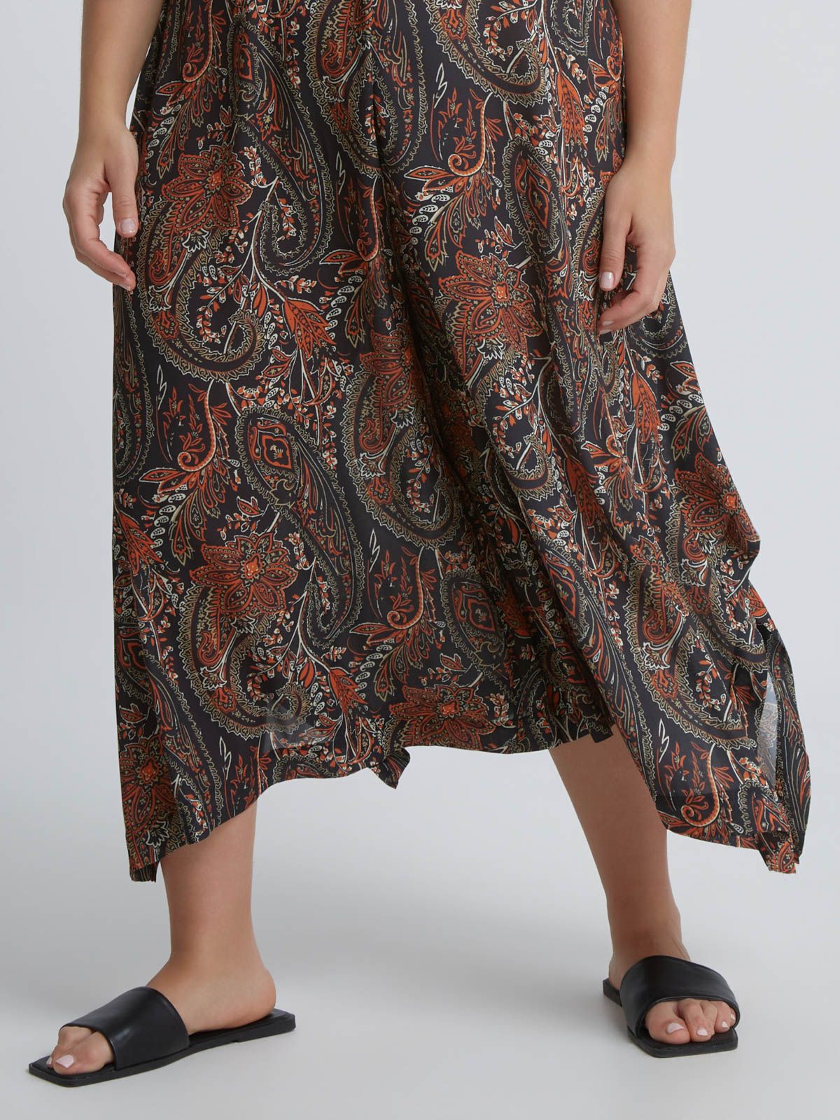 Paisley cropped wide-leg jumpsuit