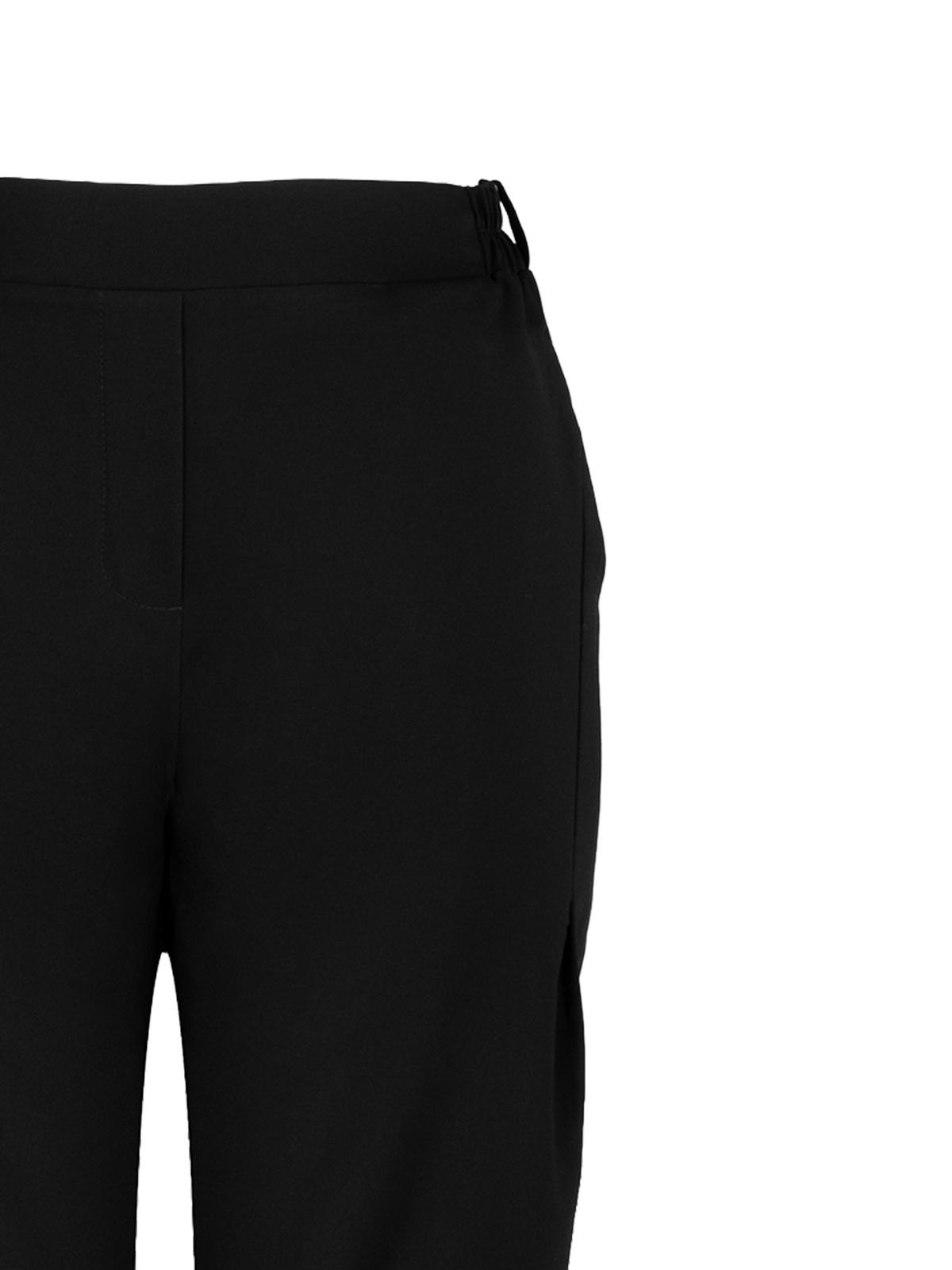 Carrot-fit trousers with elastic waistband