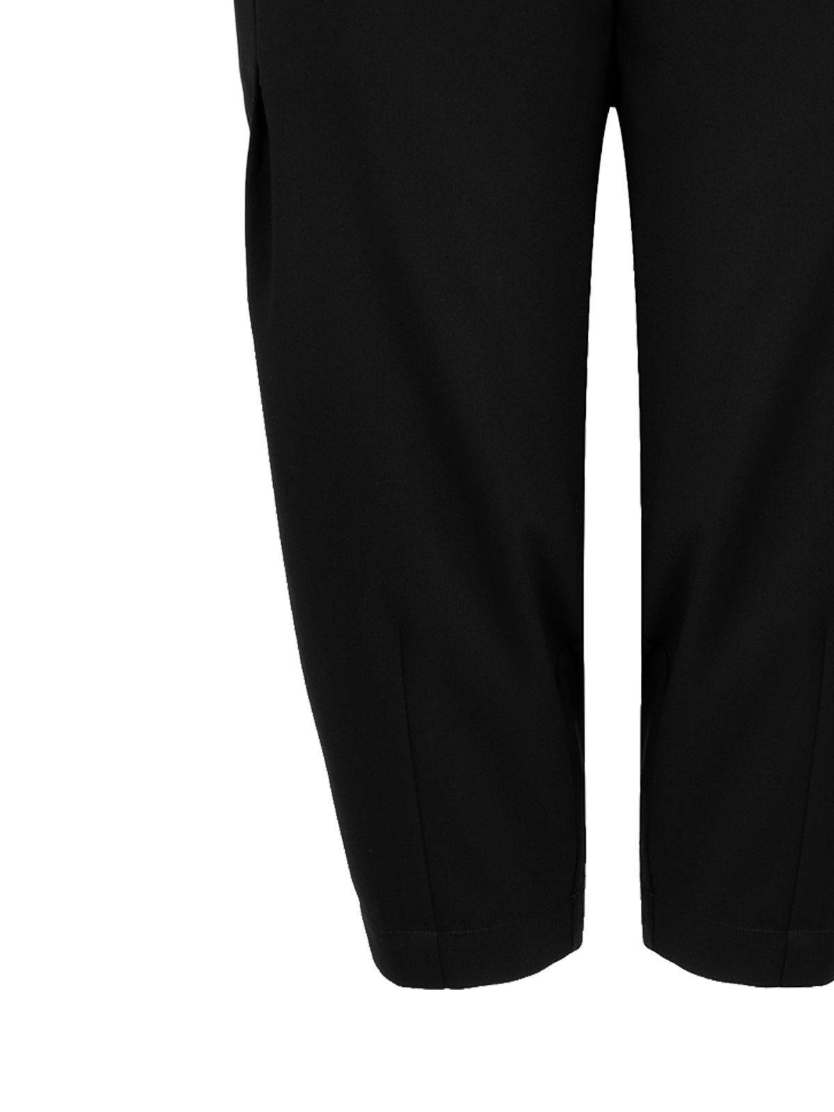 Carrot-fit trousers with elastic waistband