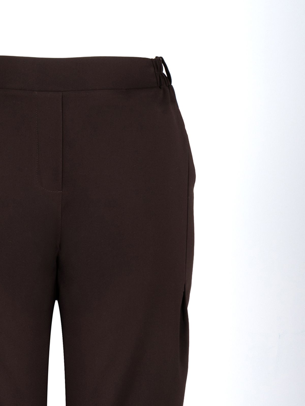 Carrot-fit trousers with elastic waistband