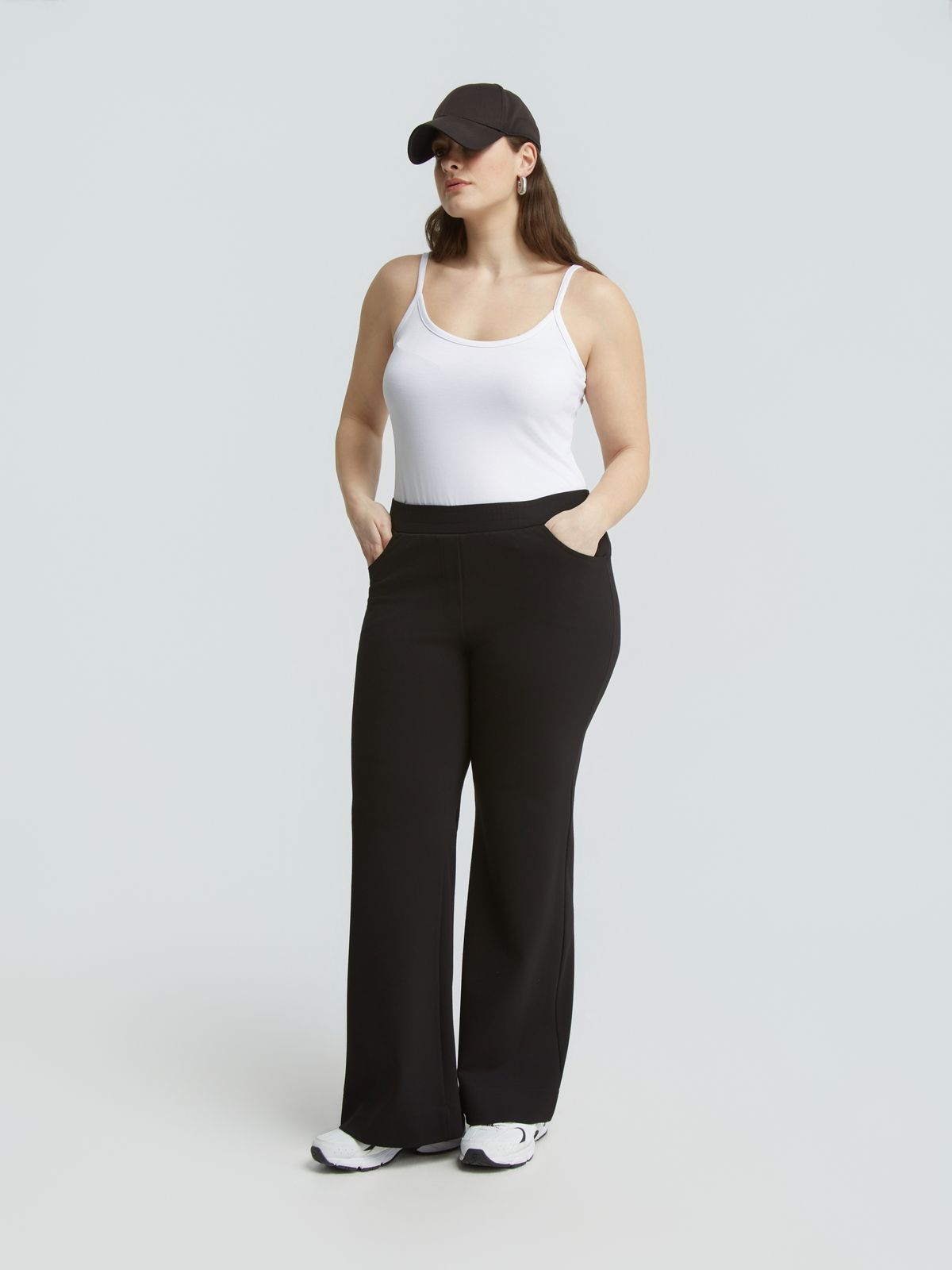 Push up flare stretch pants with back pockets