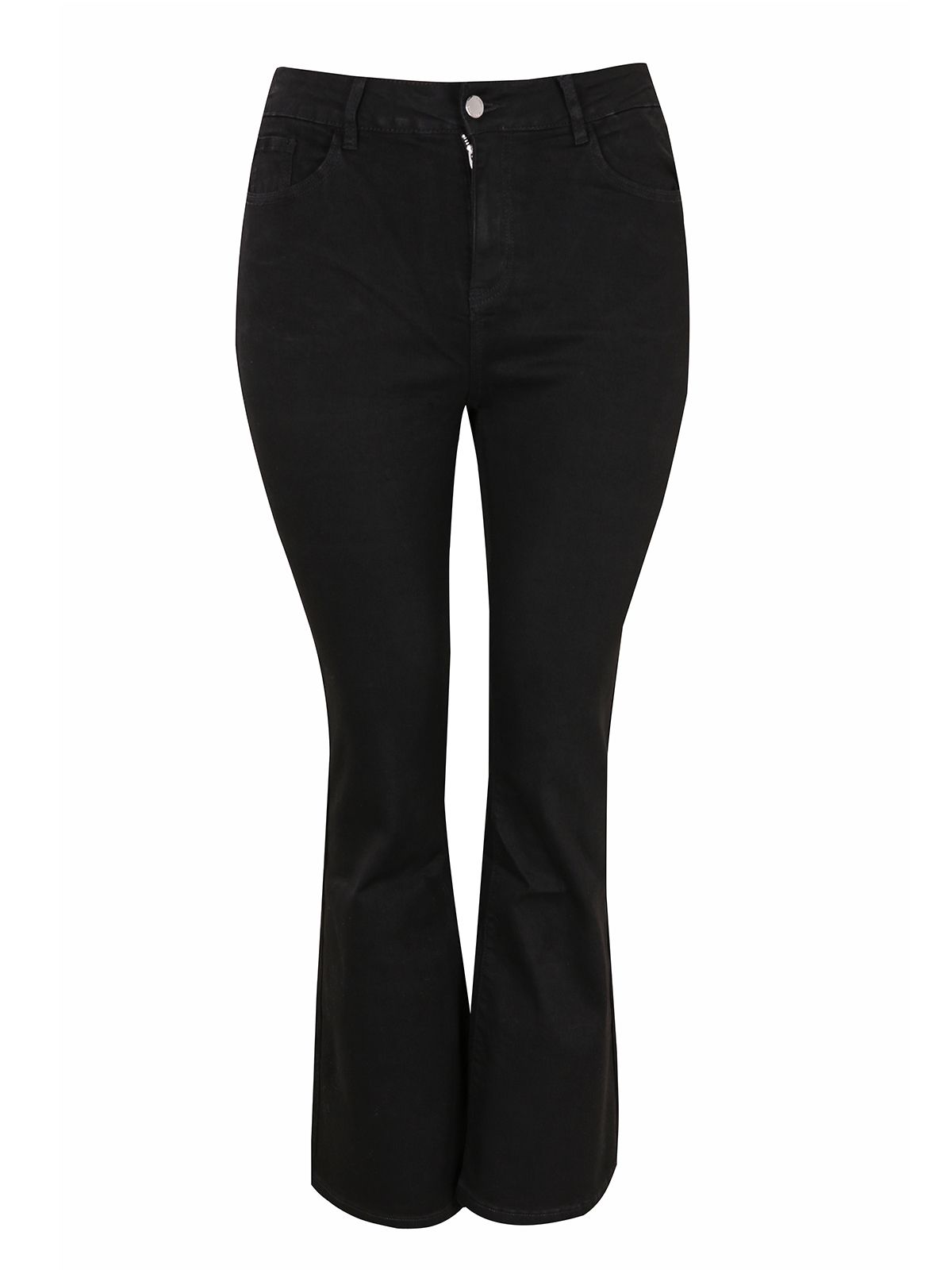 Mat Fashion Basic τζιν καμπάνα Μαυρο