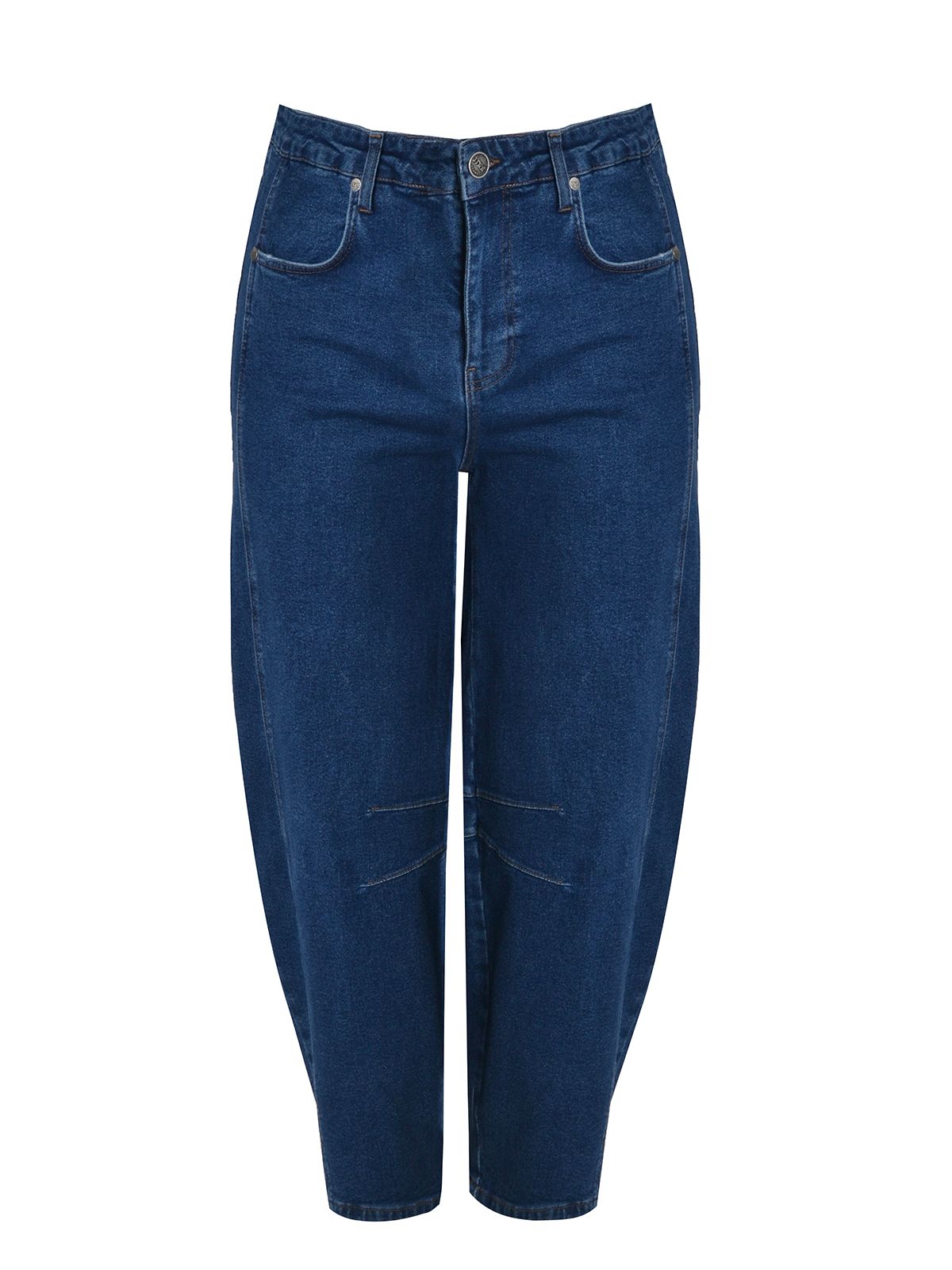 High-waisted barrel leg jeans