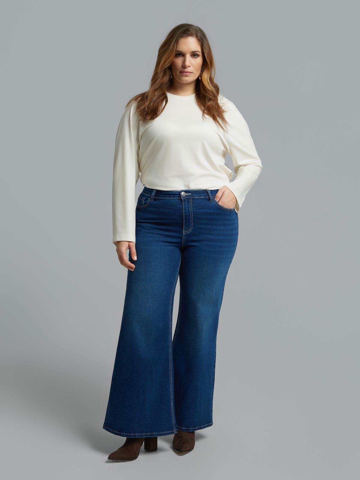 Blue bootcut jeans