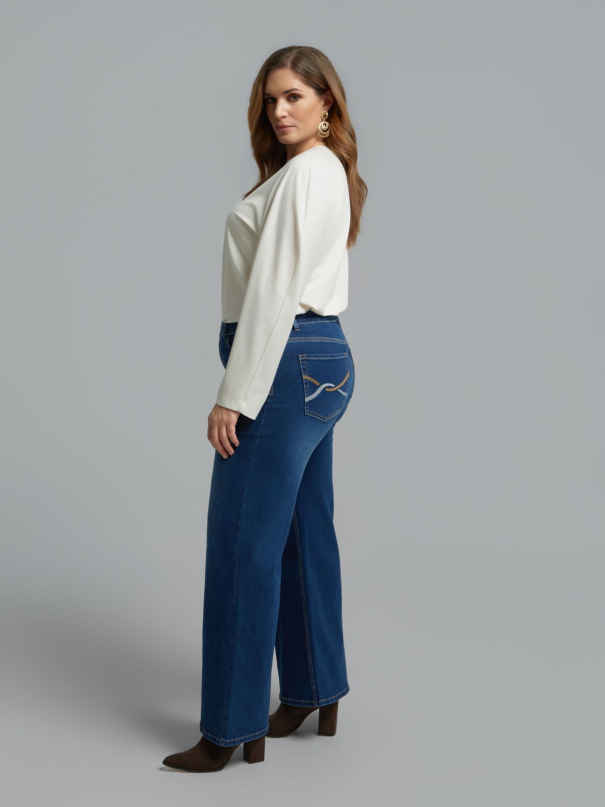 Blue bootcut jeans