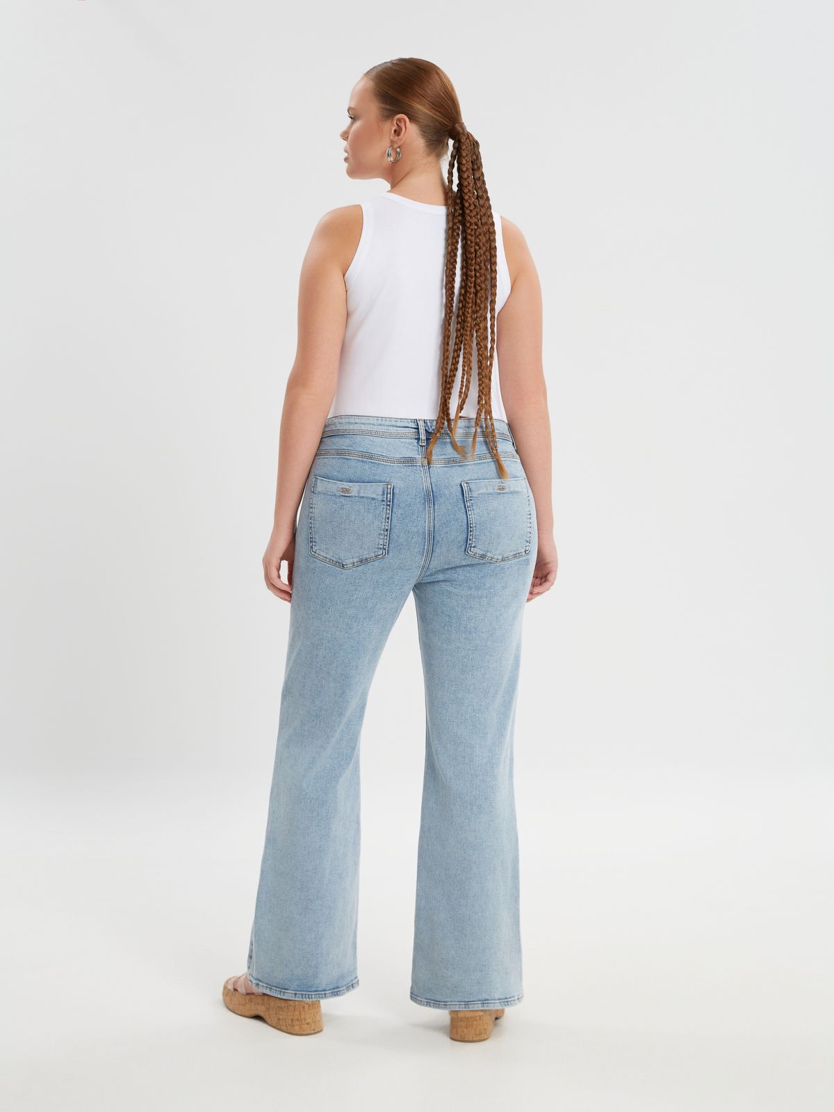 Light blue flare jeans