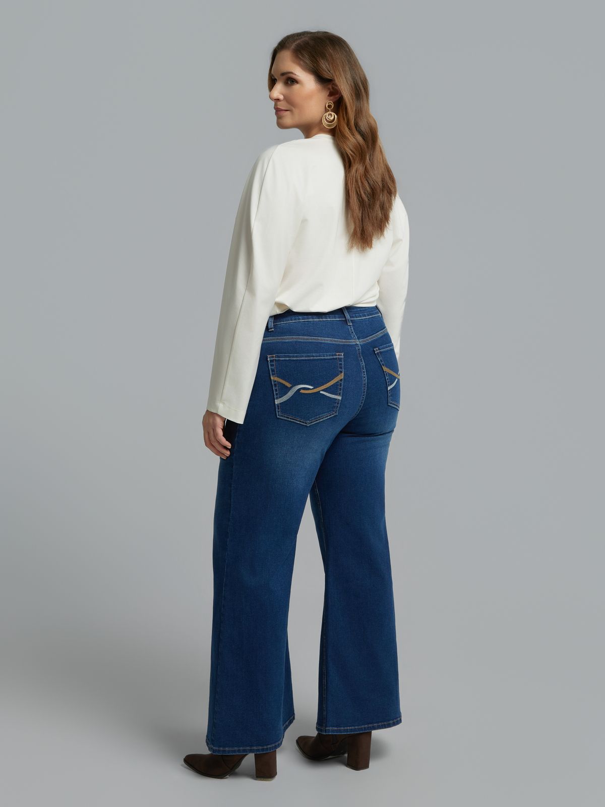 Blue bootcut jeans