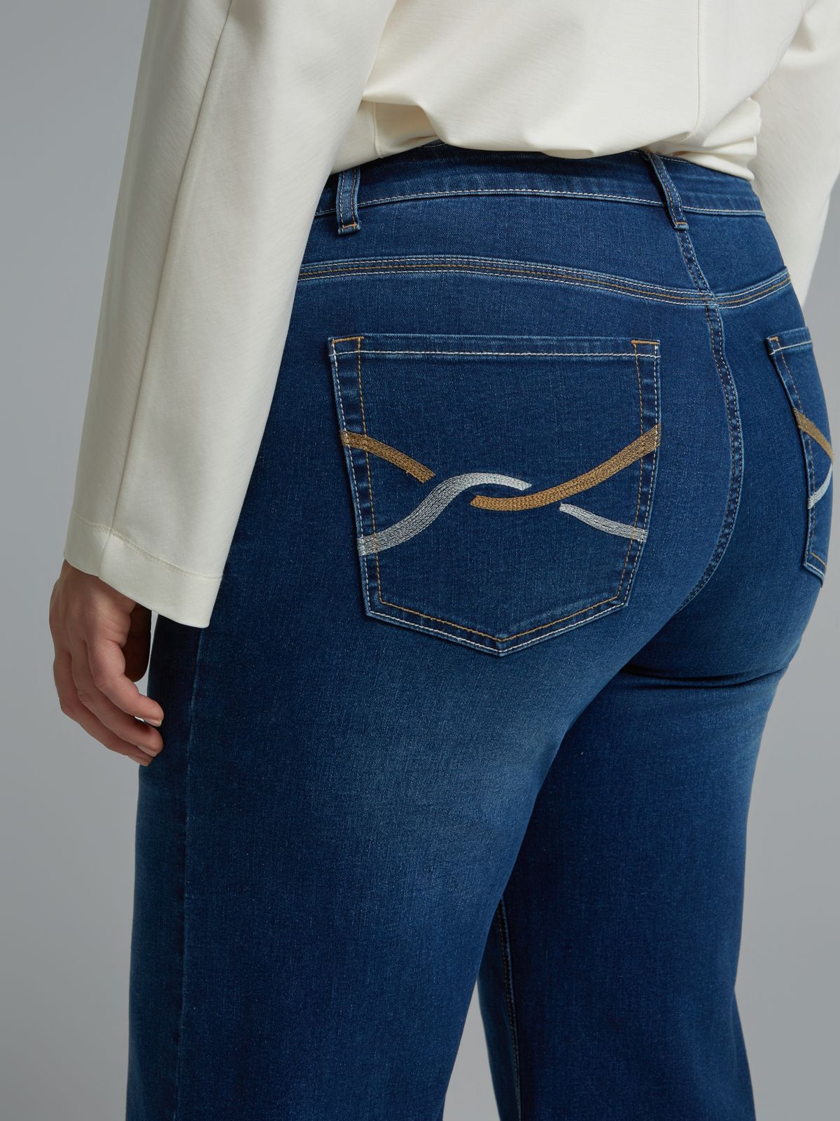 Blue bootcut jeans