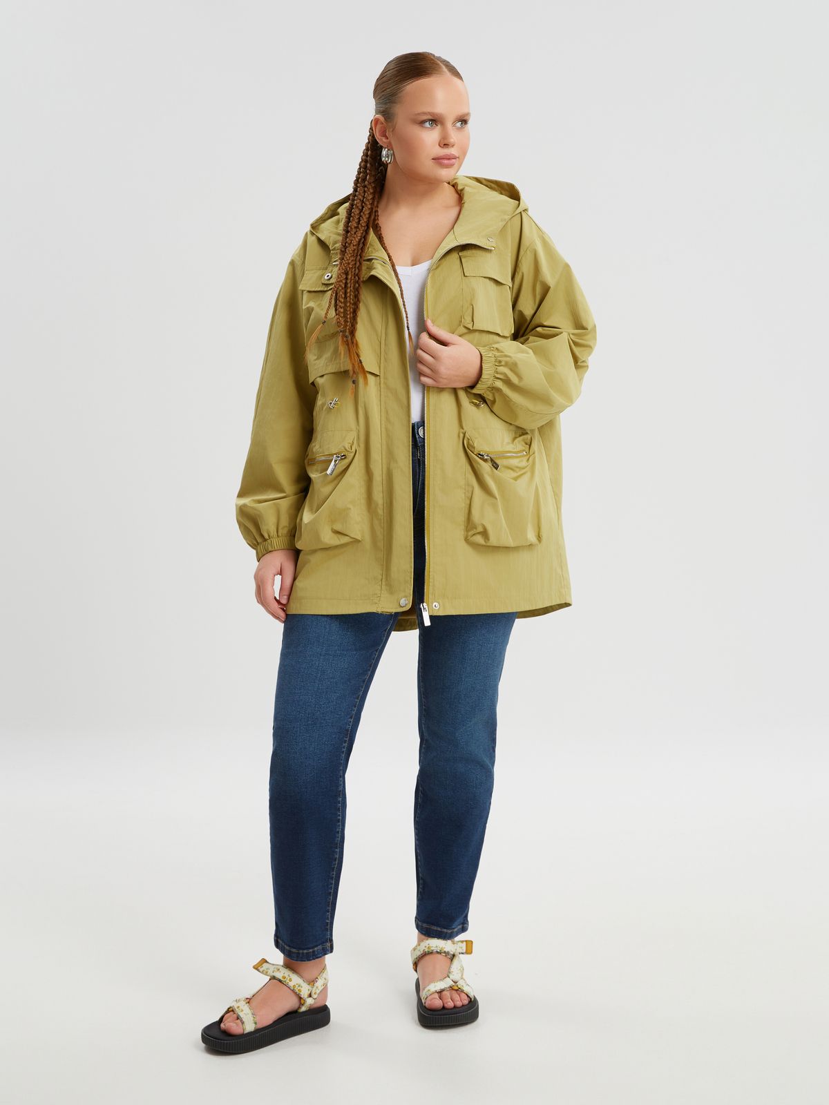 パーカー・フーディ GIVENCHY Olive green cotton blend parka (BM01D1164Z 305) グリーン（緑）系 GIVENCHY(ジバンシィ) パーカー・フーディ