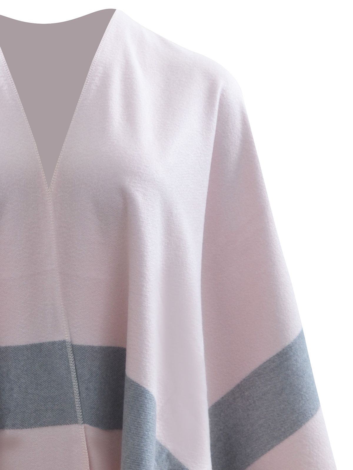 Pink plaid fringe cape