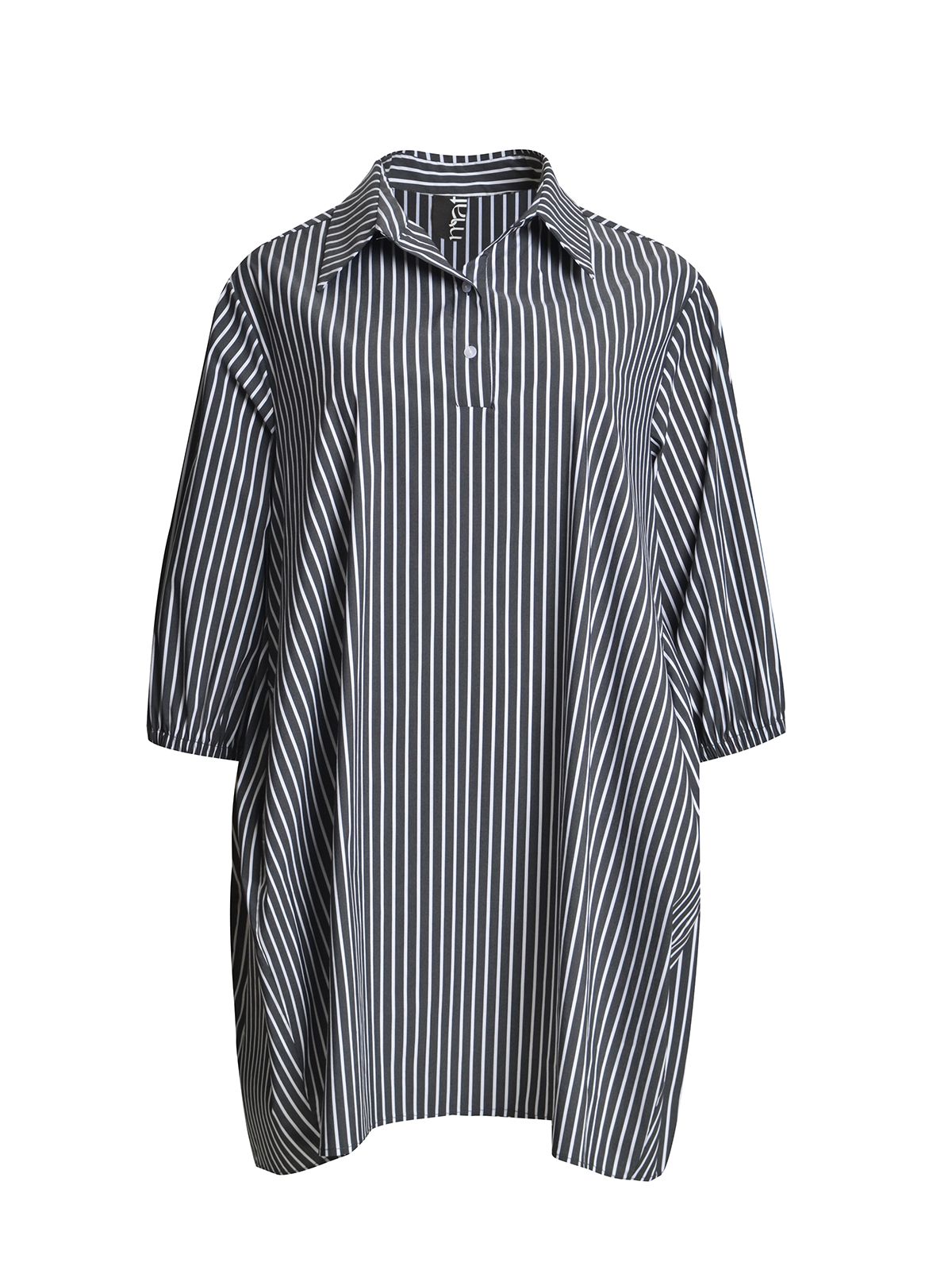 Poplin shirt-dress in stripe print