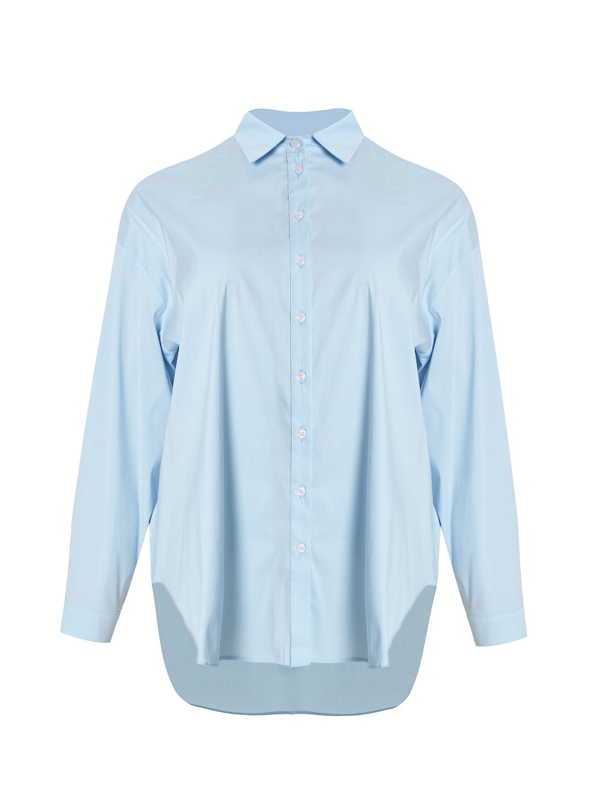 Poplin shirt with strass-detailed back