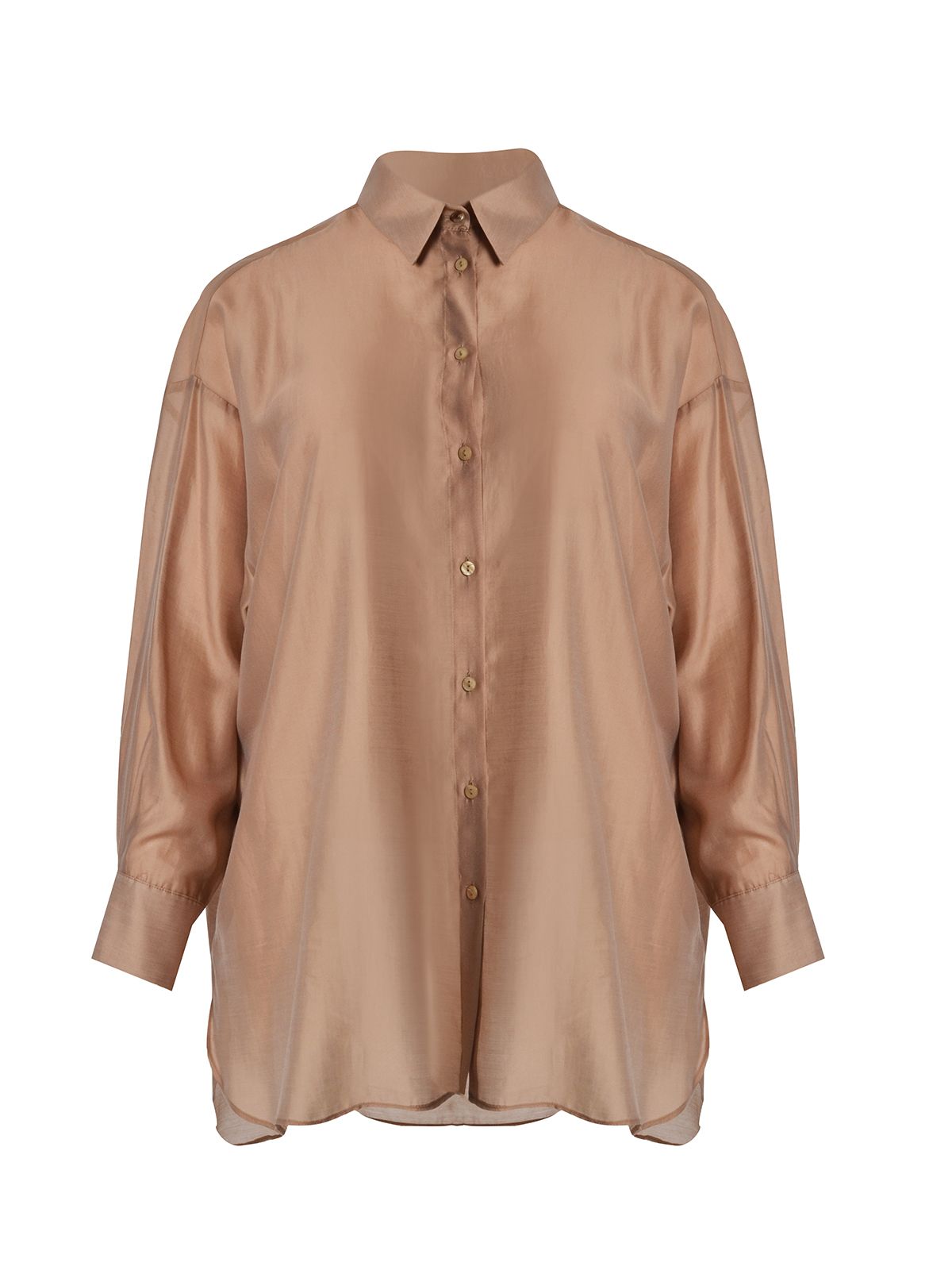 Oversized shirt in lyocell blend 