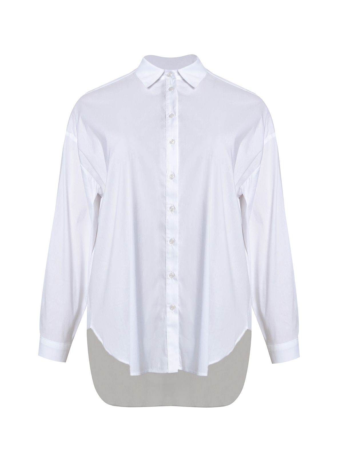 Poplin shirt with strass-detailed back
