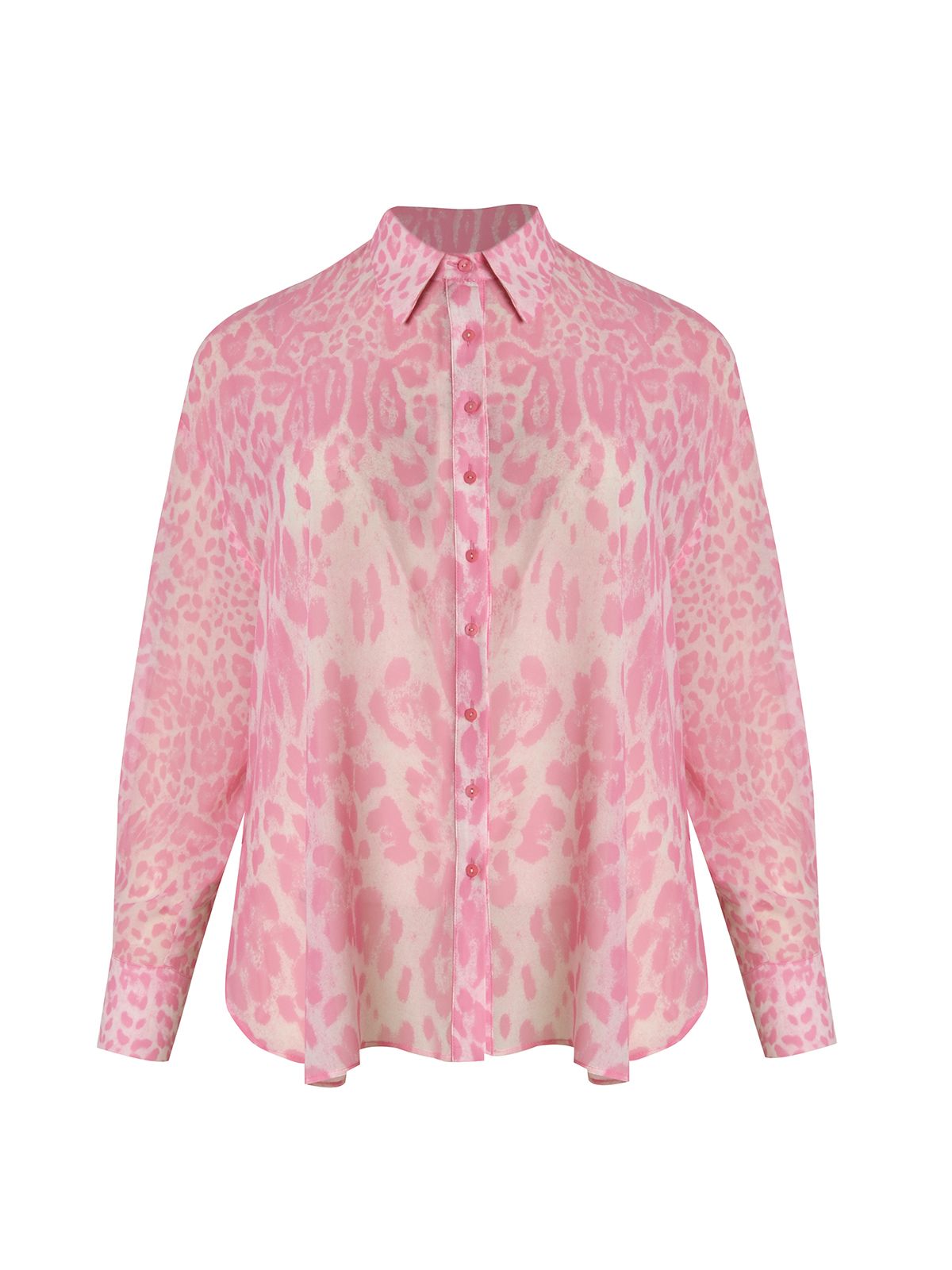 Button-up shirt in animal print