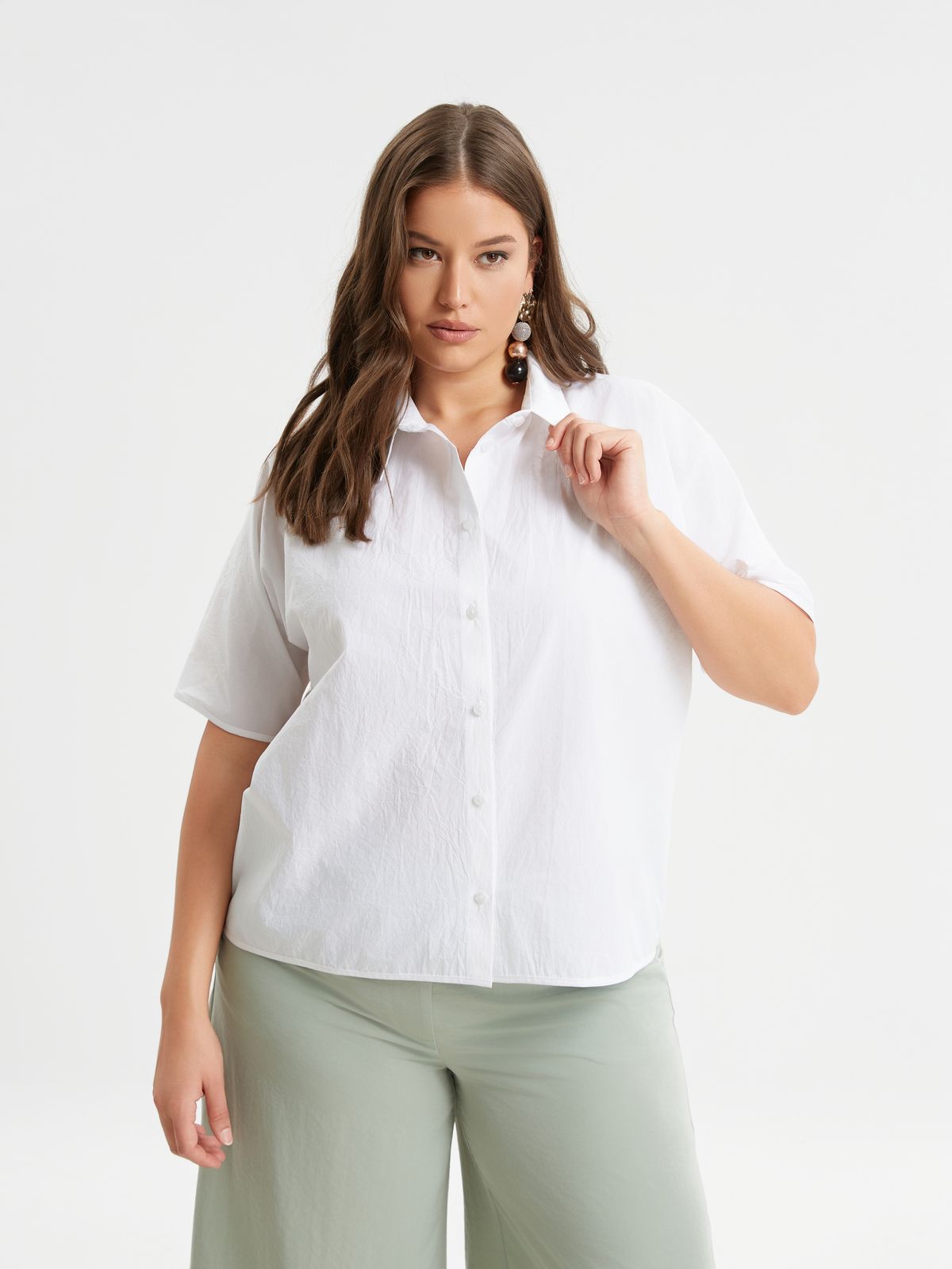 Cotton short-sleeve shirt