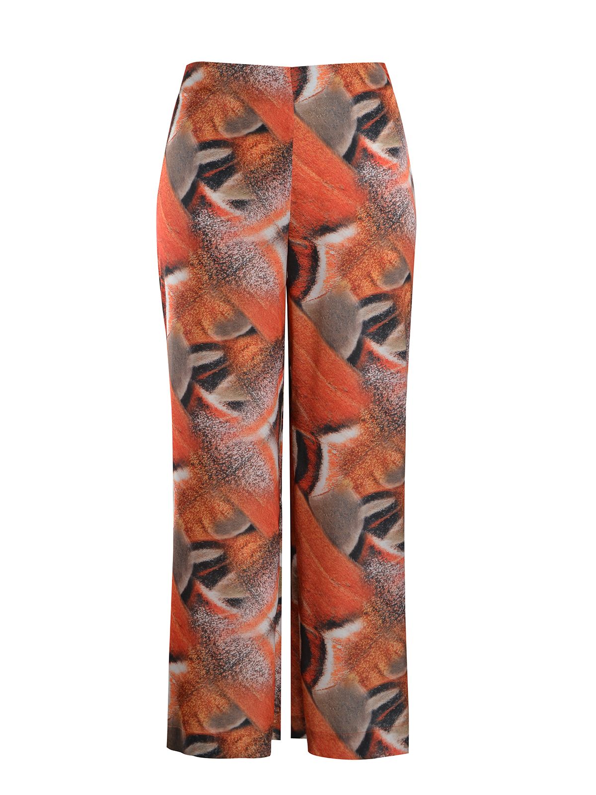 Printed high-waisted wide-leg pants
