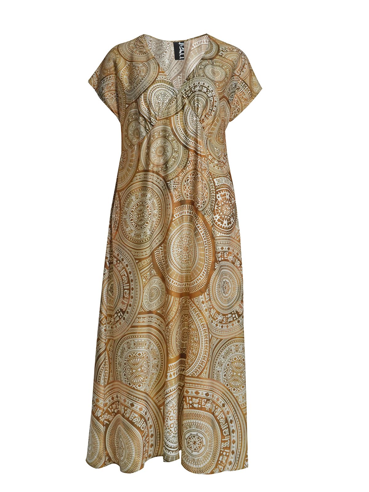 Printed maxi dress with draped bust detail