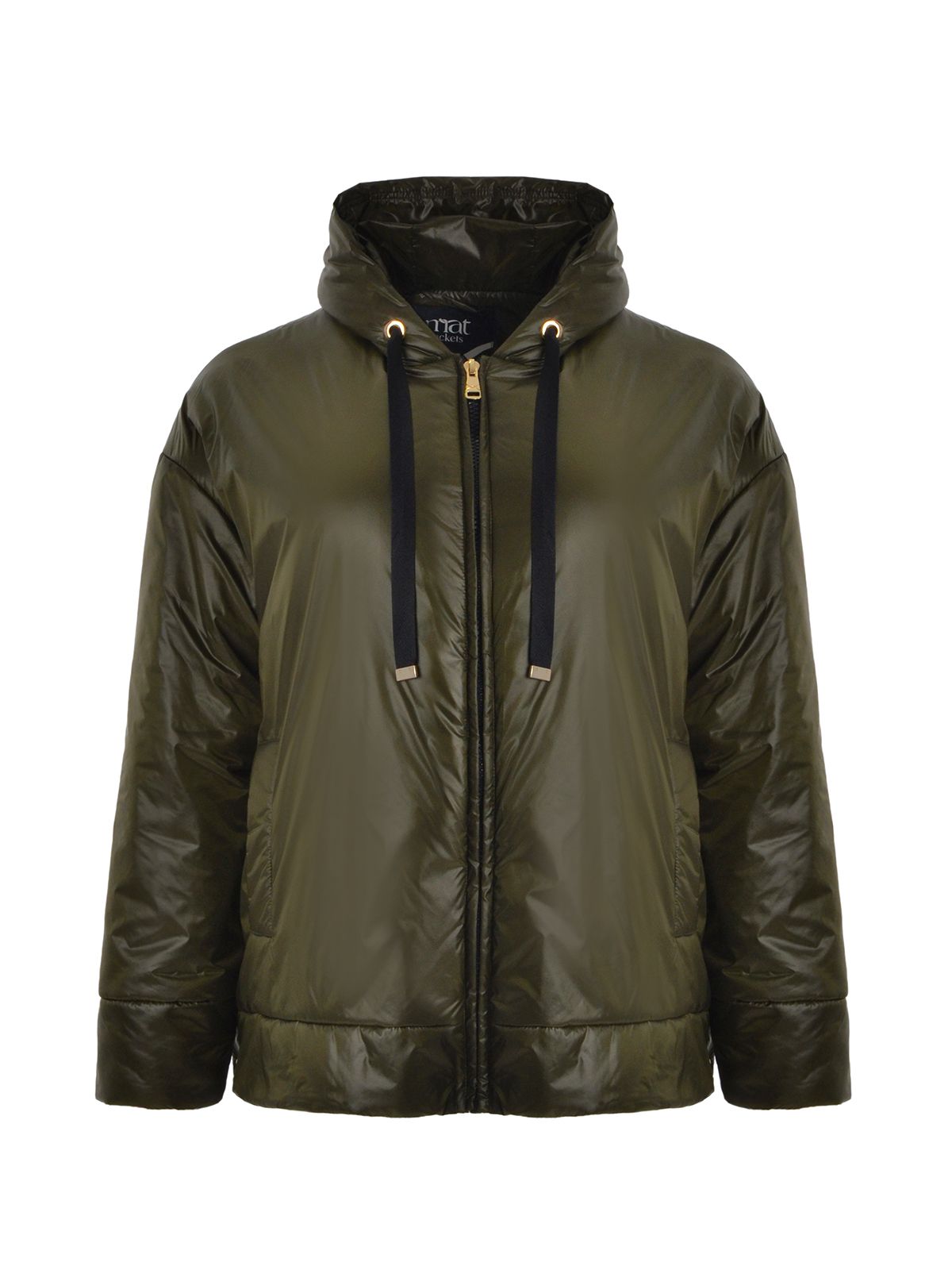 Mat Fashion Puffer jacket with detachable hood Green