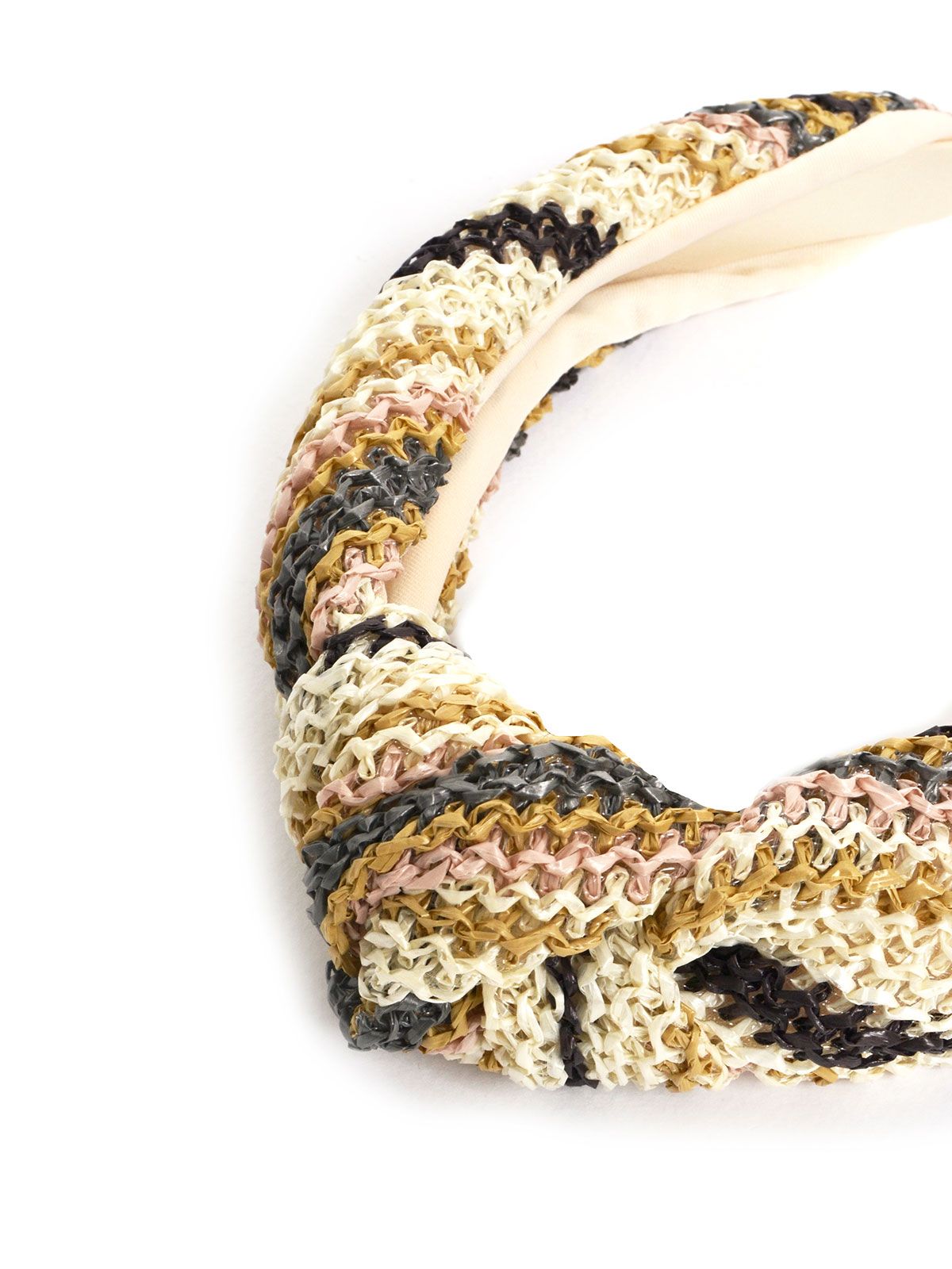 Raffia woven top knot headband