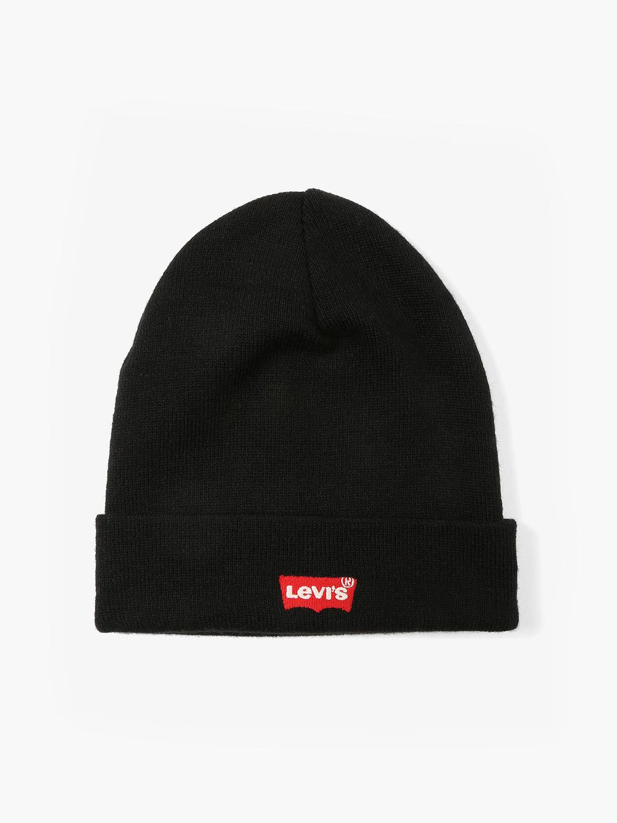 Levi's Embroidered Slouchy Beanie Μαυρο