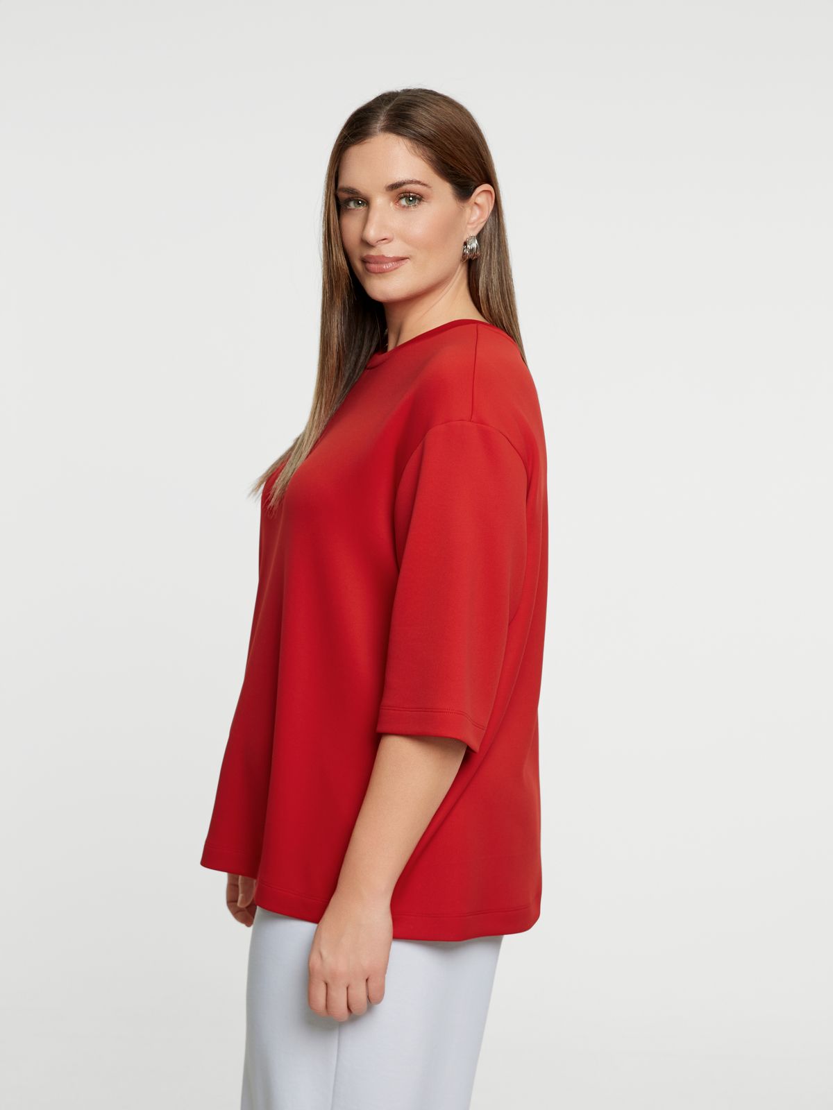 Relaxed fit 3/4 sleeve top