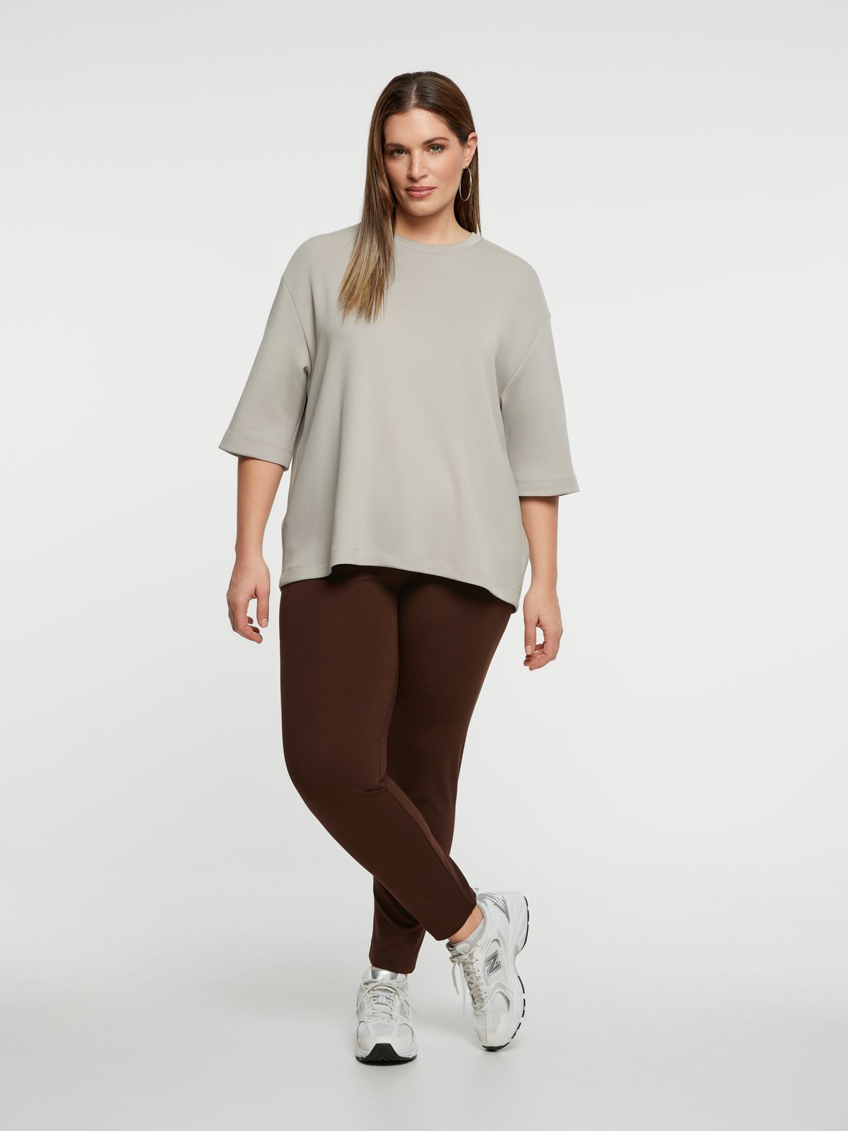 Relaxed fit 3/4 sleeve top