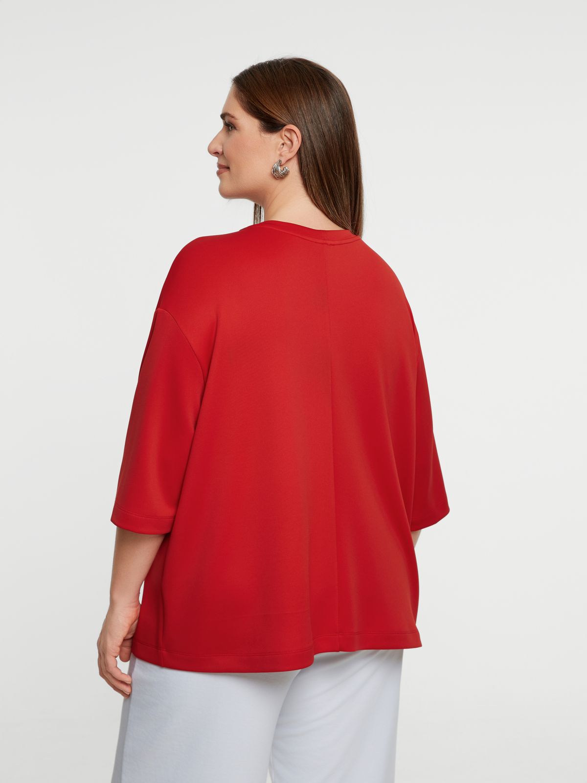 Relaxed fit 3/4 sleeve top
