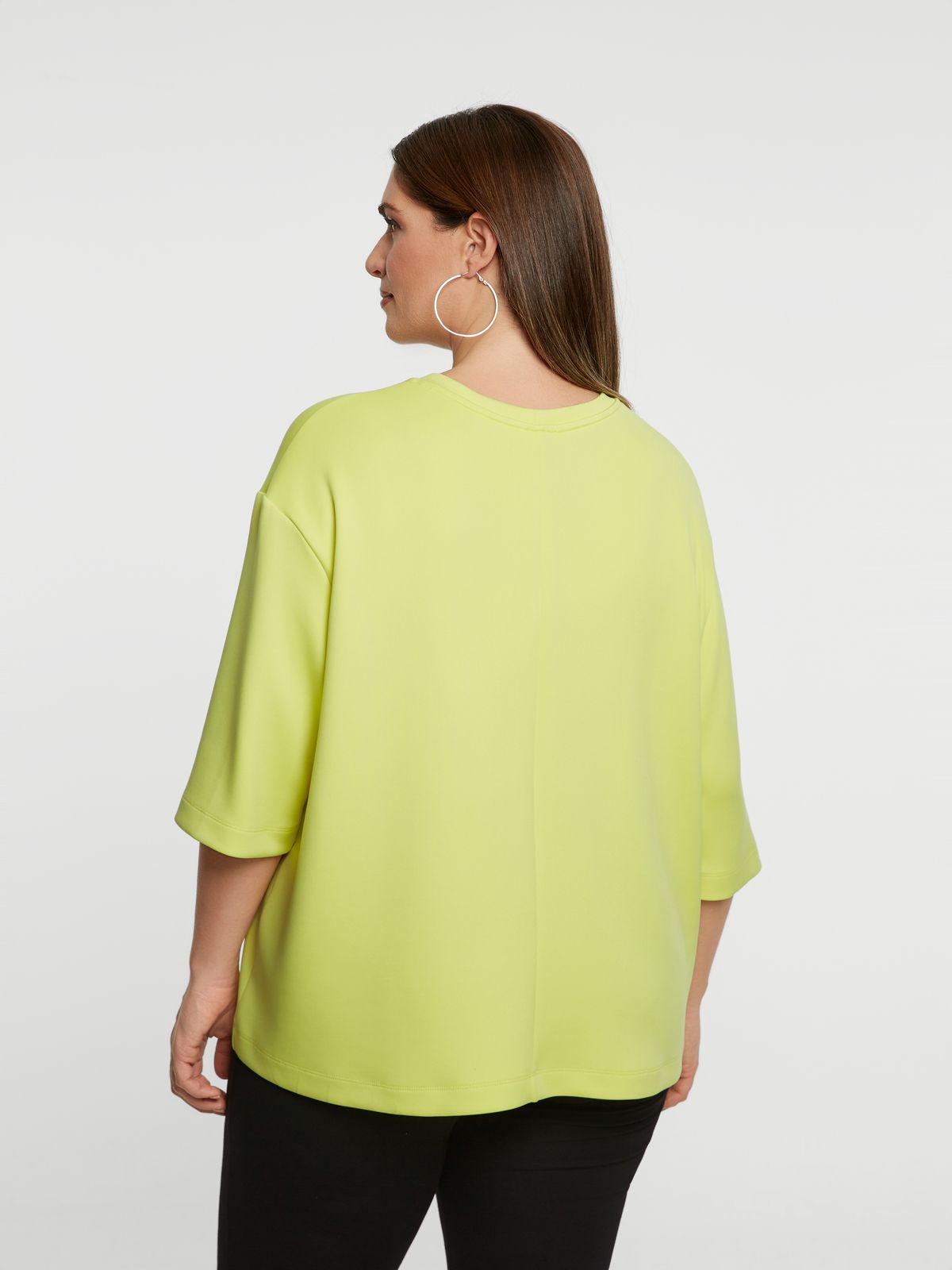 Relaxed fit 3/4 sleeve top