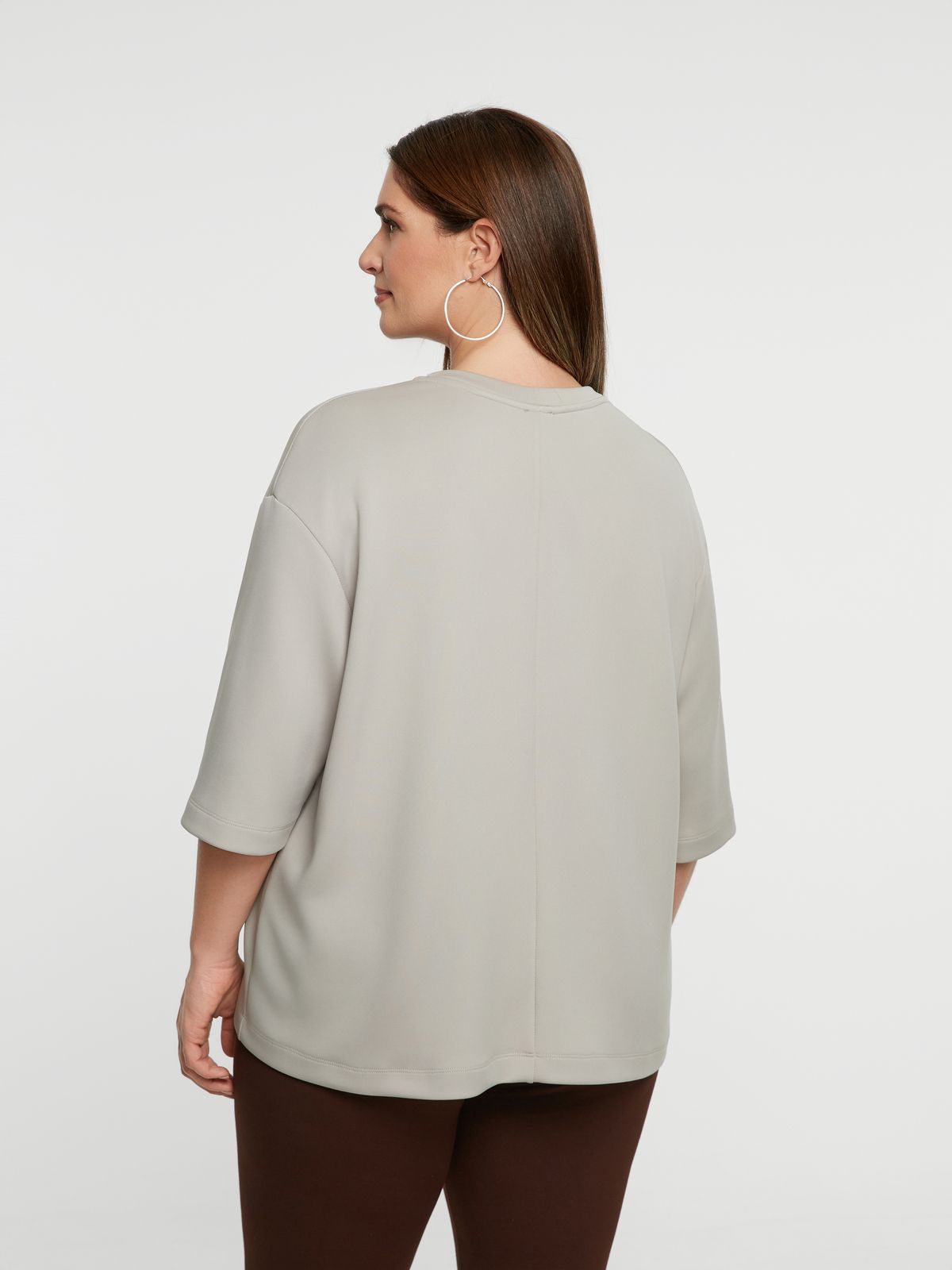 Relaxed fit 3/4 sleeve top