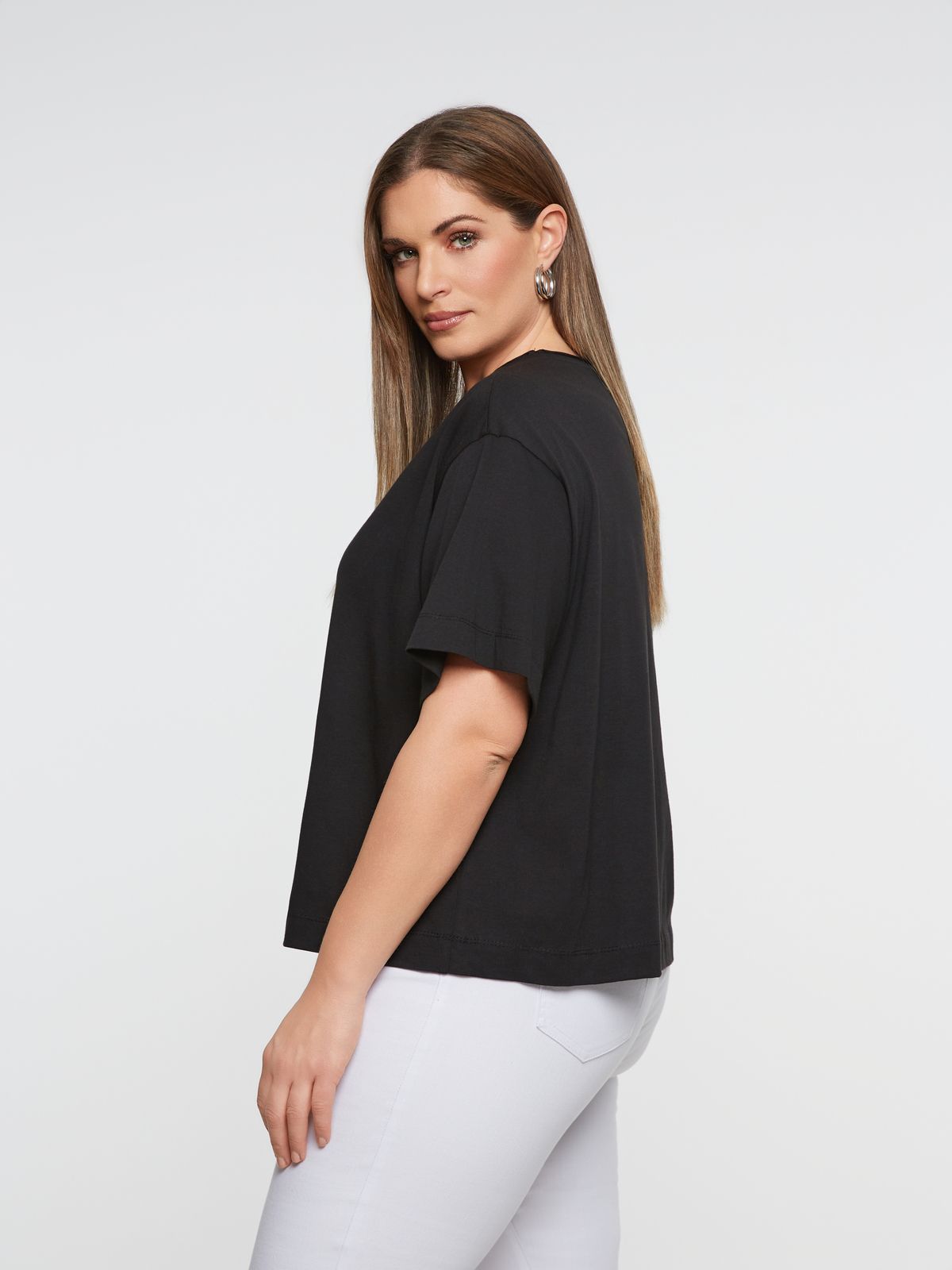 Relaxed fit basic cotton t-shirt