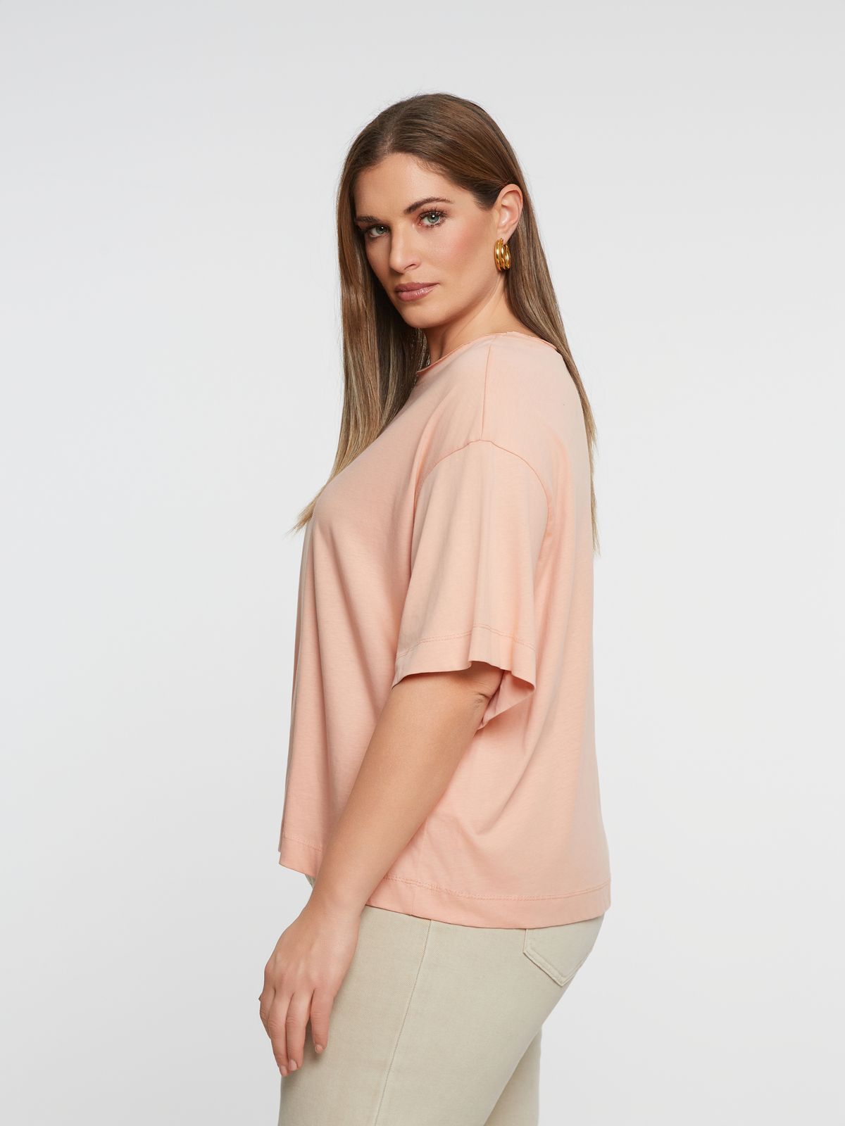 Relaxed fit basic cotton t-shirt
