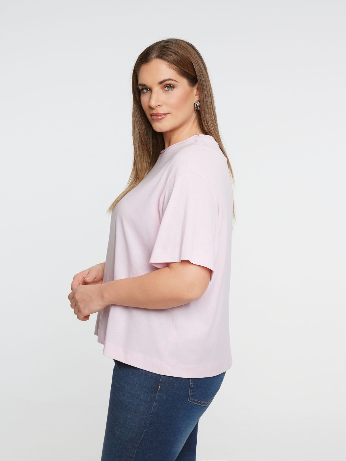 Relaxed fit basic cotton t-shirt