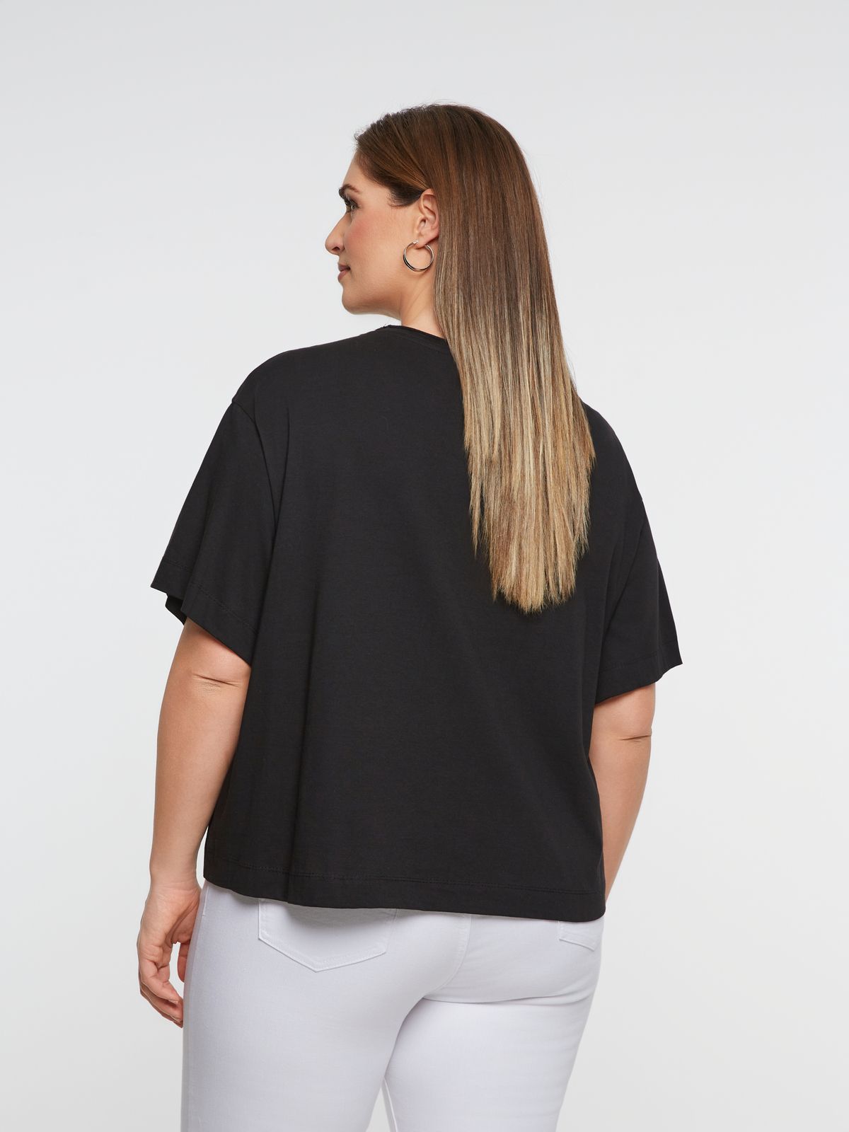 Relaxed fit basic cotton t-shirt