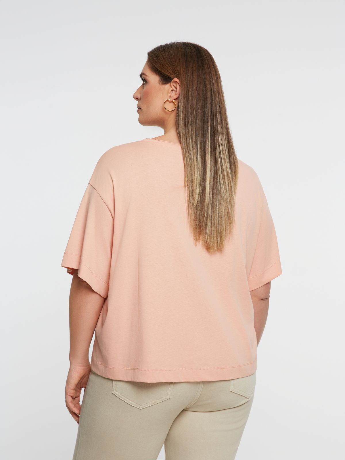 Relaxed fit basic cotton t-shirt