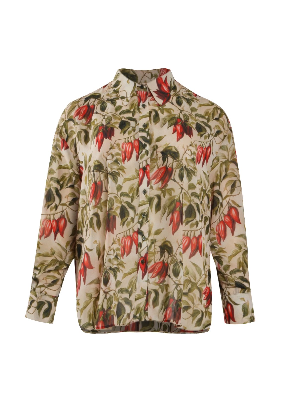 Relaxed shirt in chili print