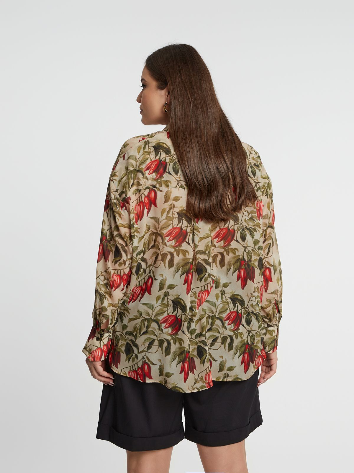 Relaxed shirt in chili print