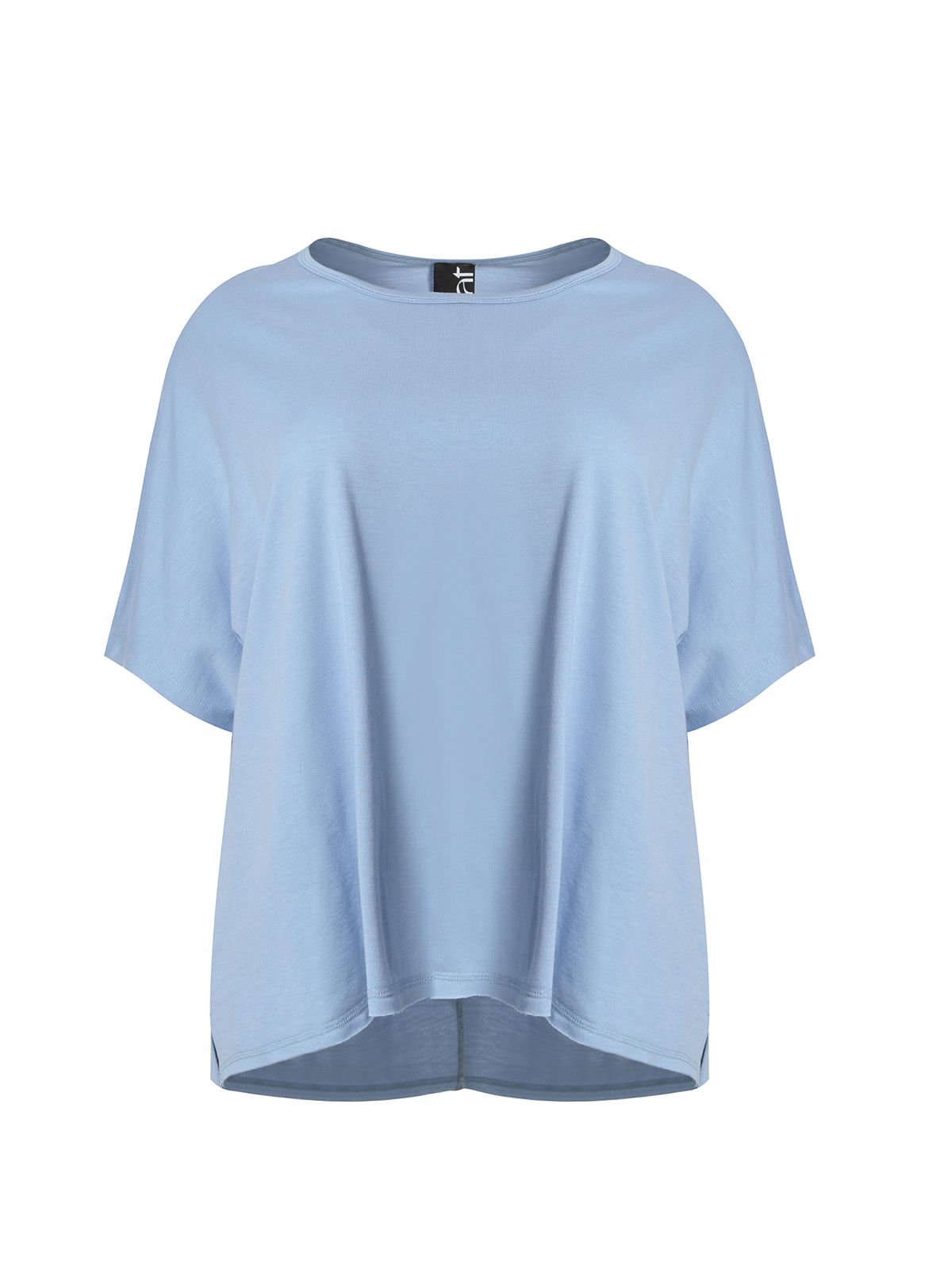 Relaxed short-sleeve cotton blend sweat top
