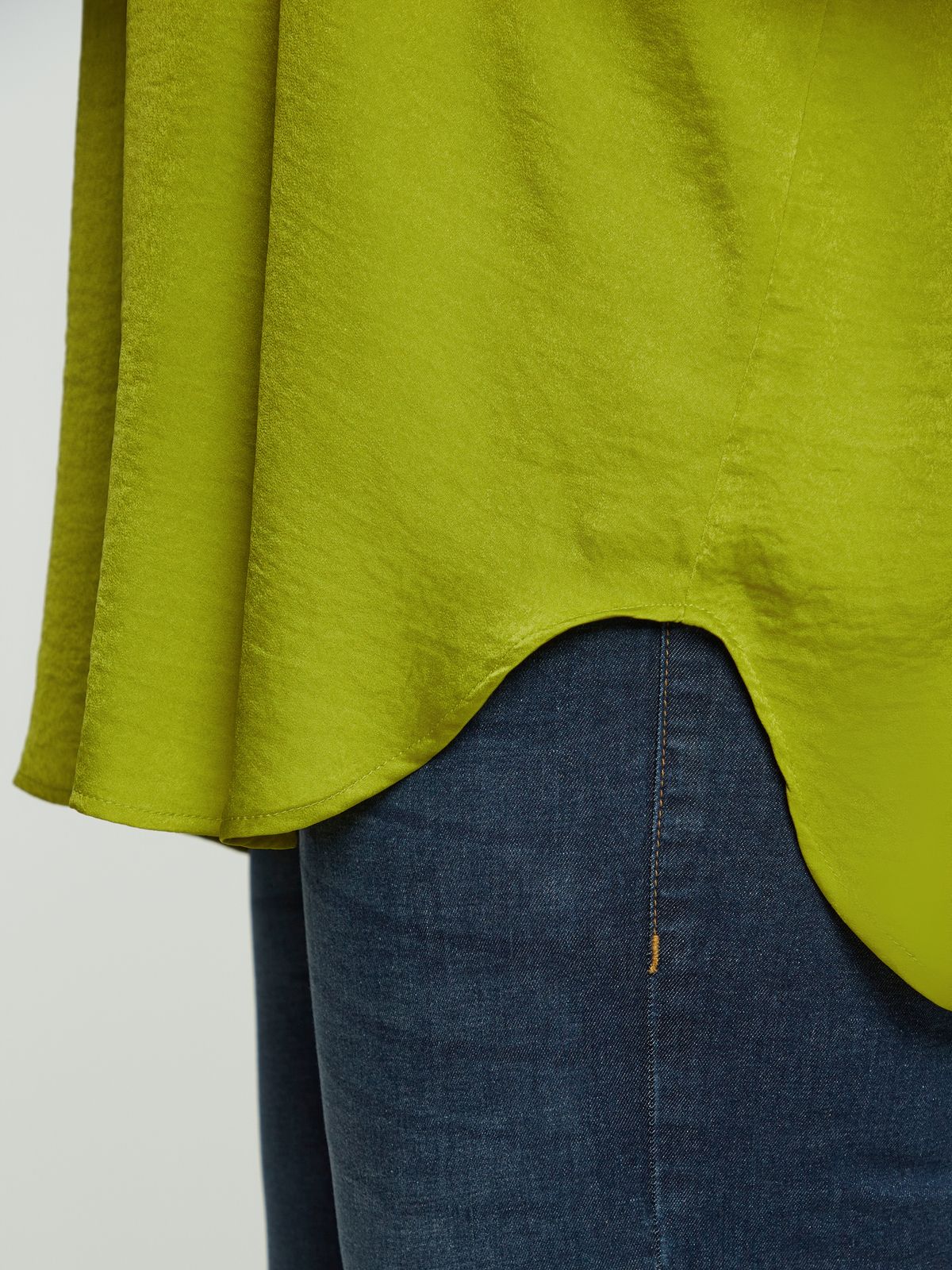 Round-neck satin top