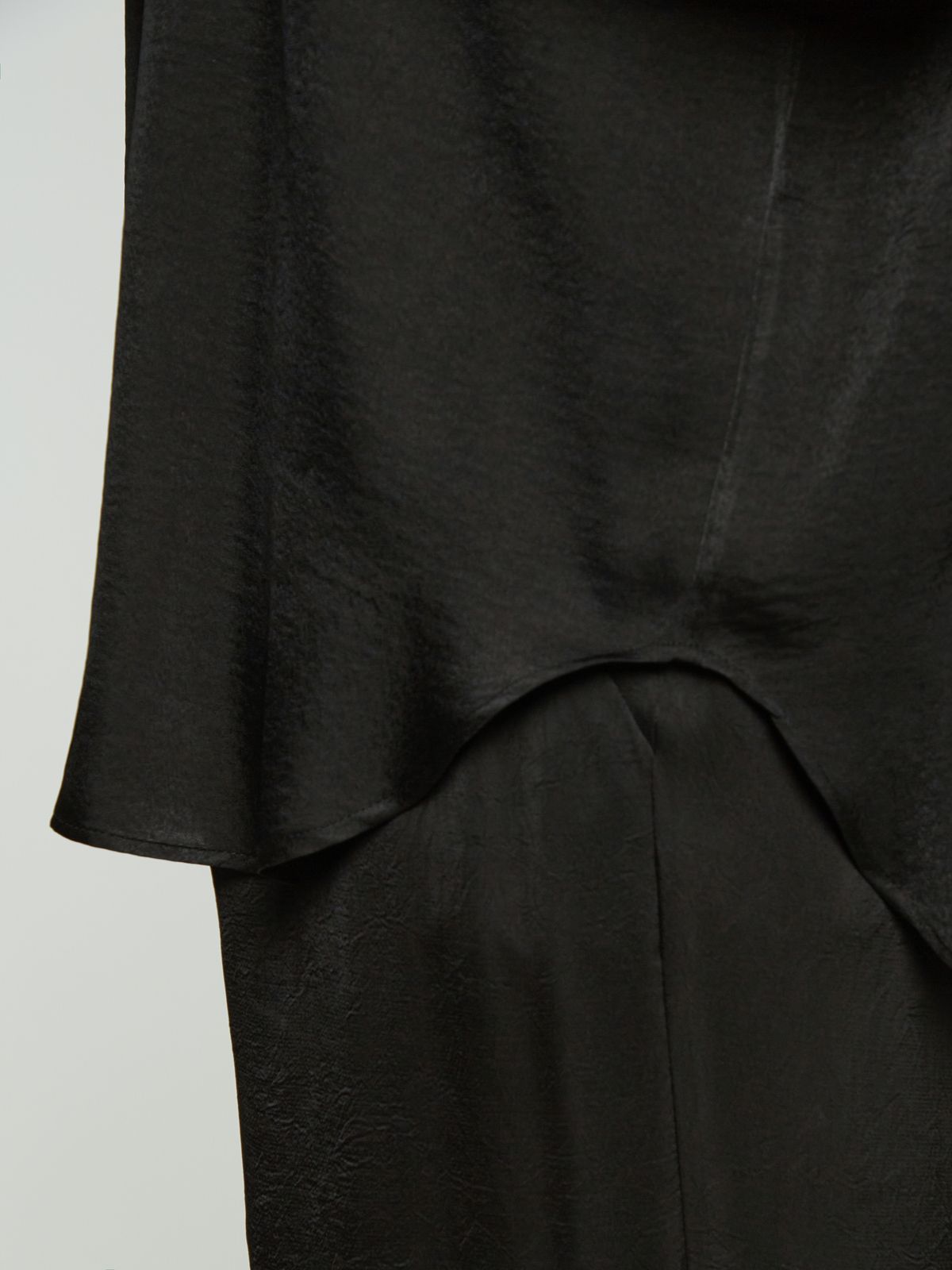 Round-neck satin top